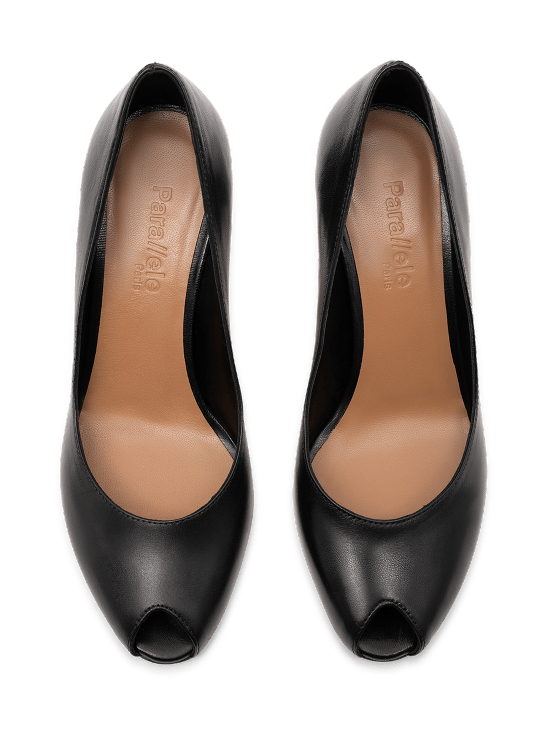Escarpins en cuir nappa noir PARALLELE PARIS Noir