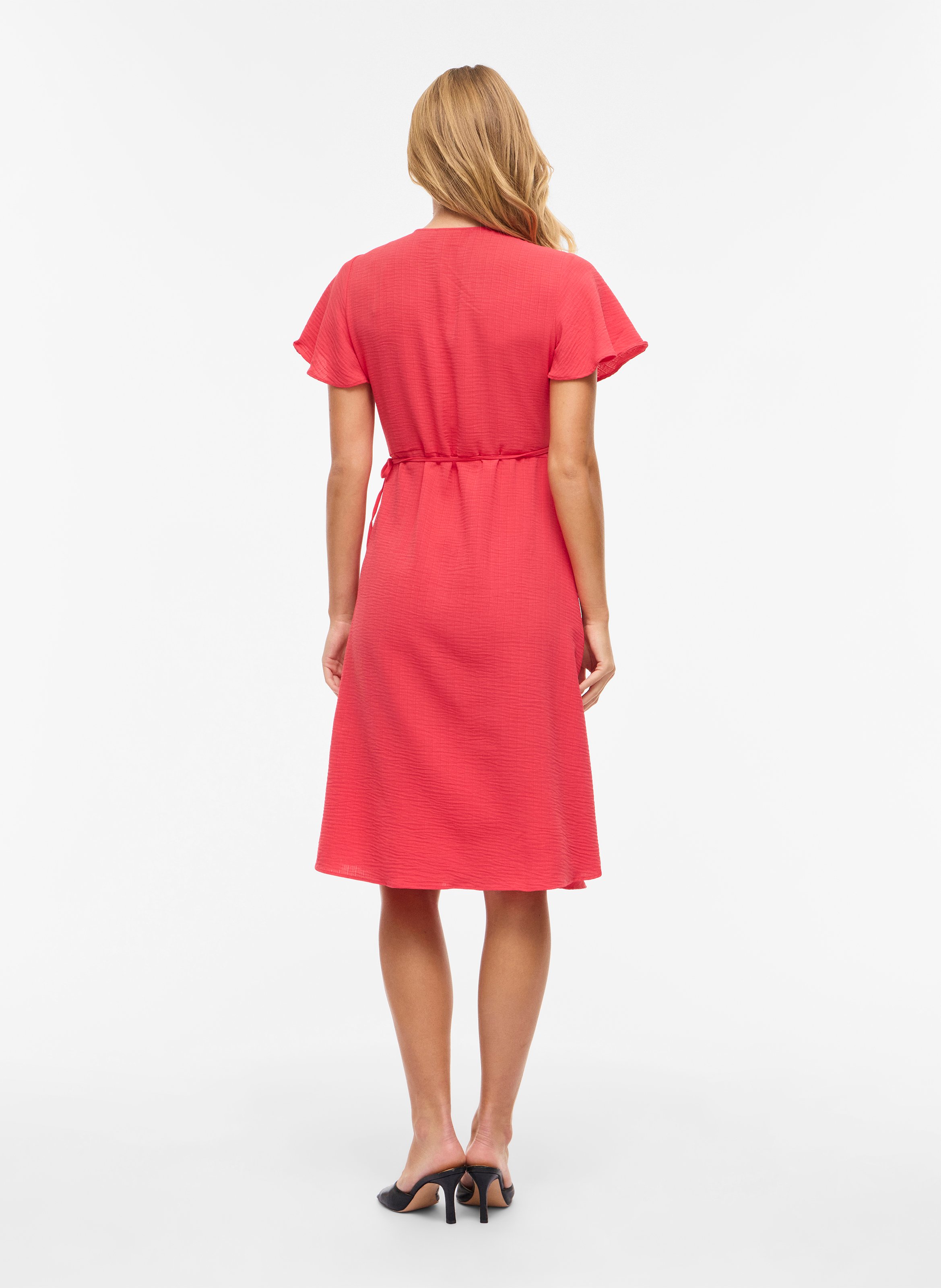 Robe midi cache-coeur VILA Rose