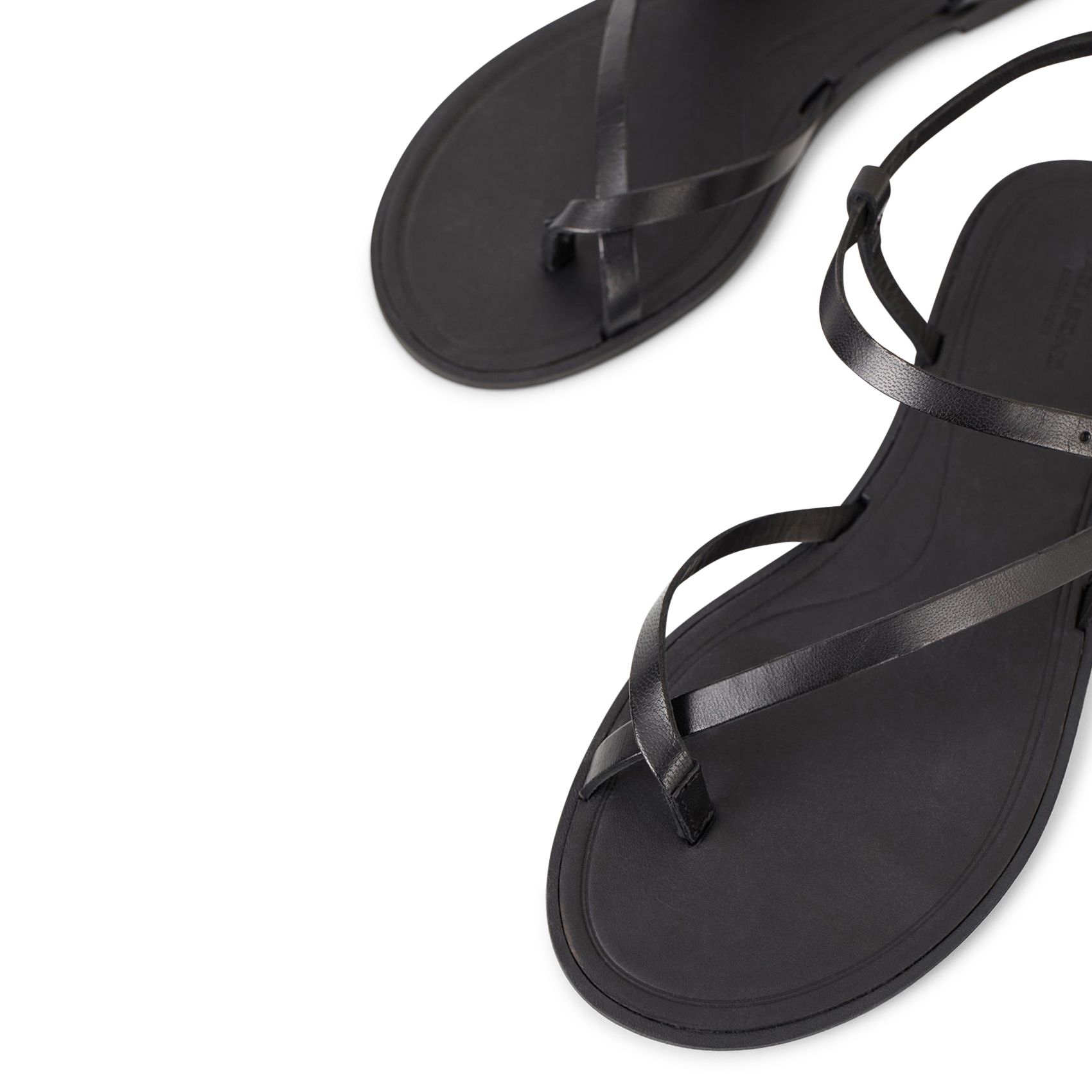 Sandales plates en cuir VAGABOND Noir