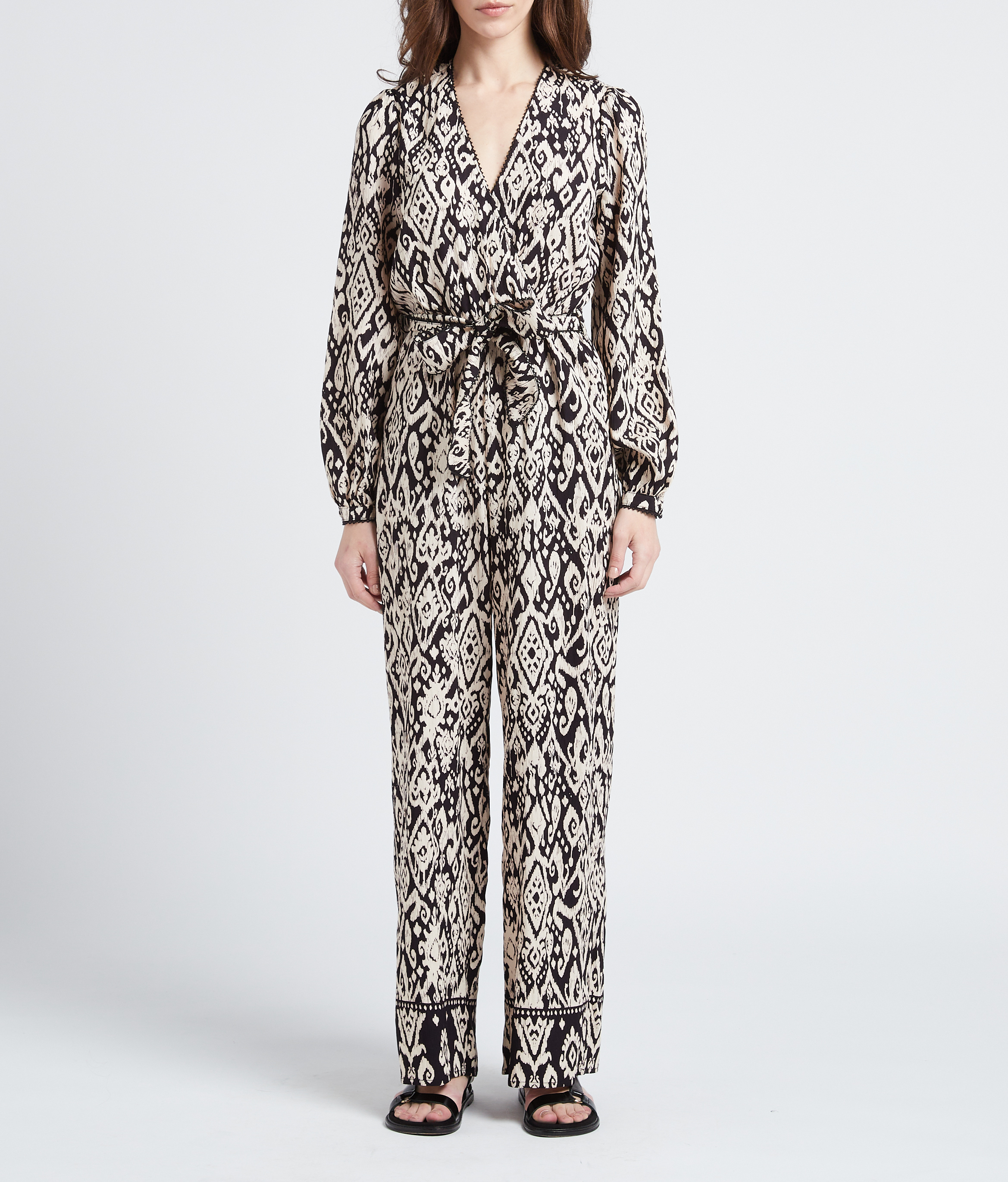 High-waisted printed jumpsuit with belt LA PETITE ETOILE Multicolored