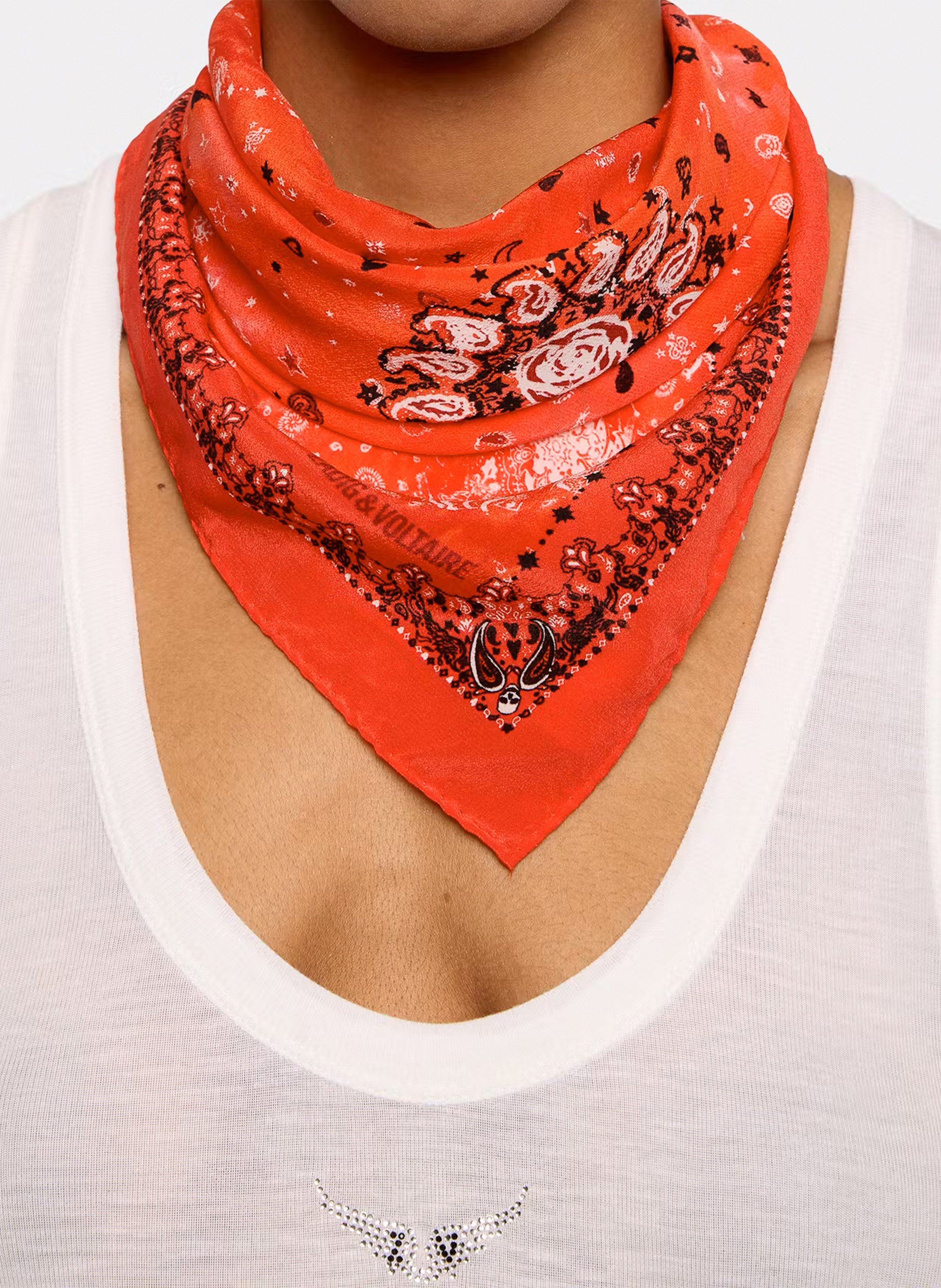 Foulard en soie ZADIG&VOLTAIRE Rouge