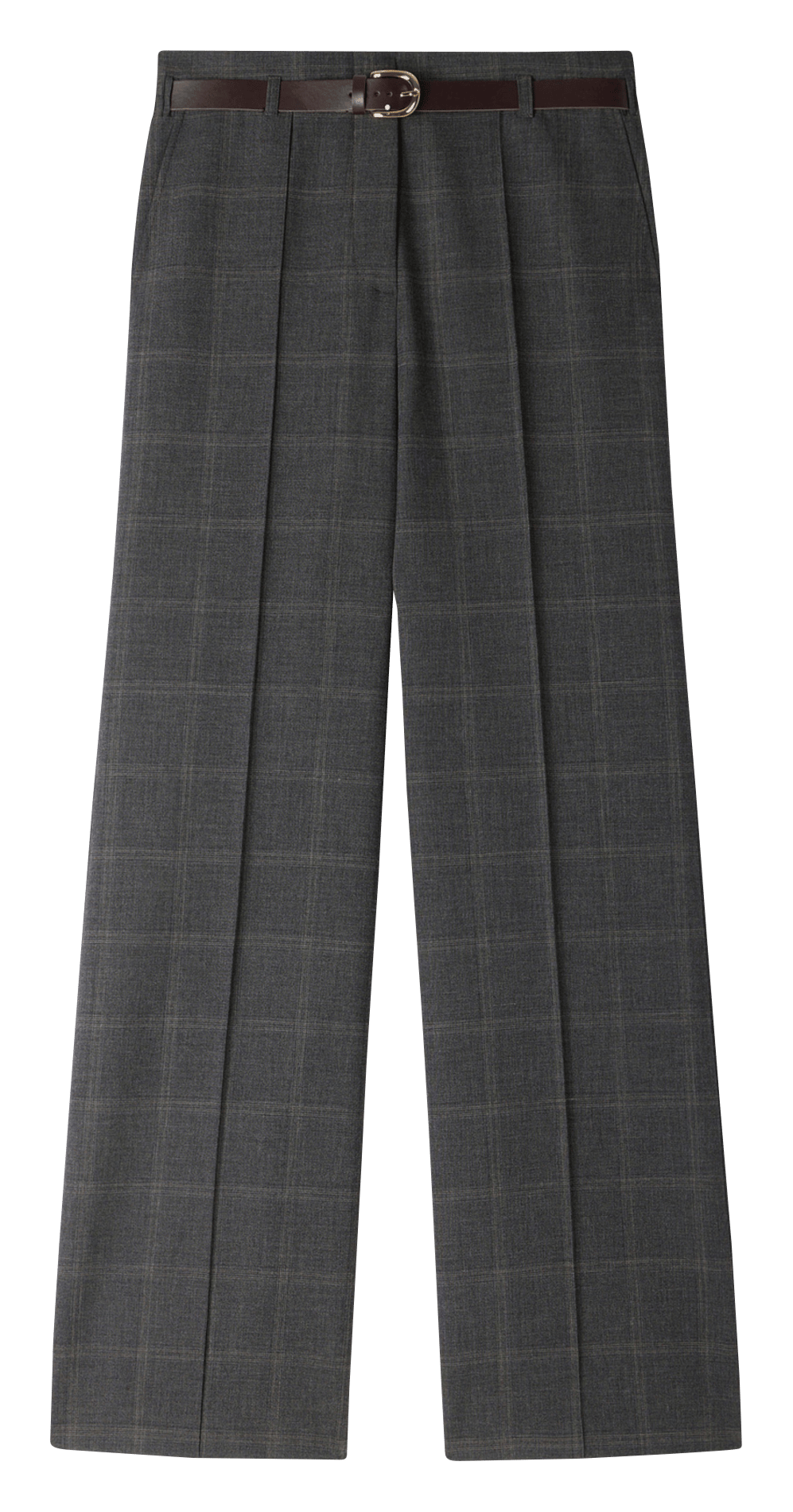 Rechte, geruite broek SANDRO Grijs