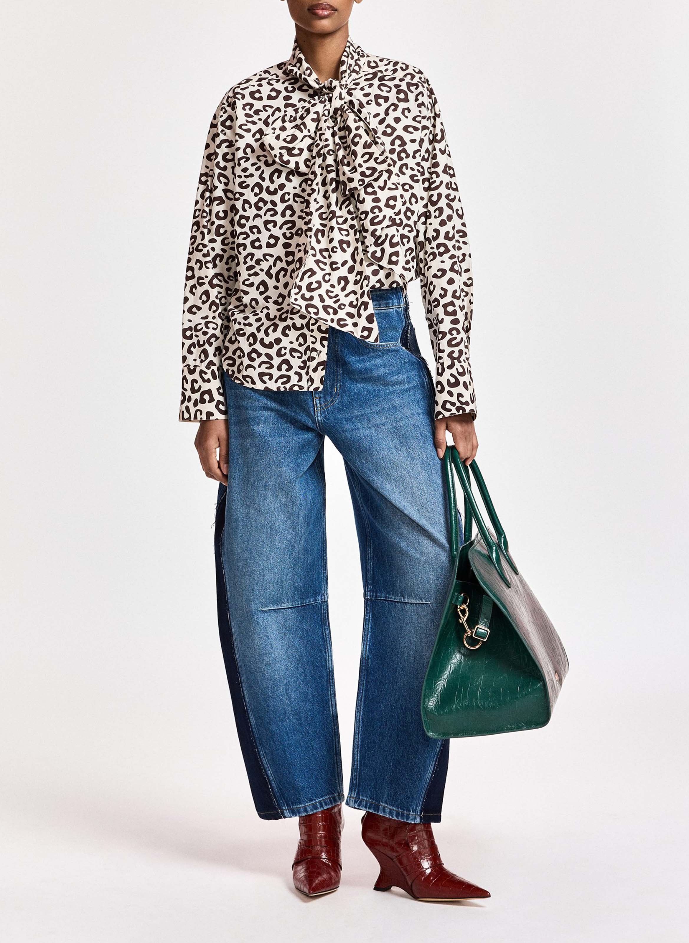 Denim broek van katoen ESSENTIEL ANTWERP Blauw