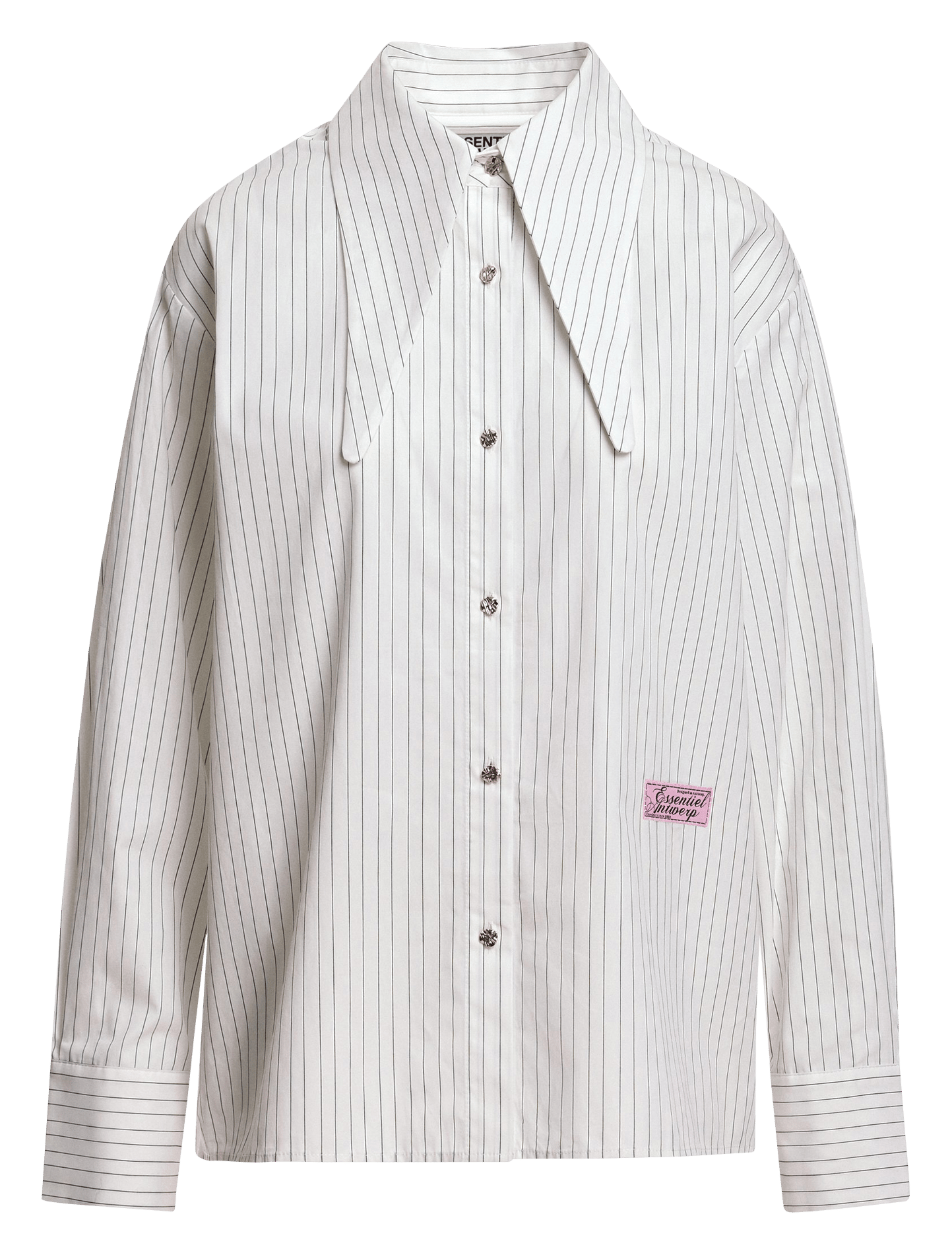 Shirt with pointed collar in organic cotton ESSENTIEL ANTWERP White