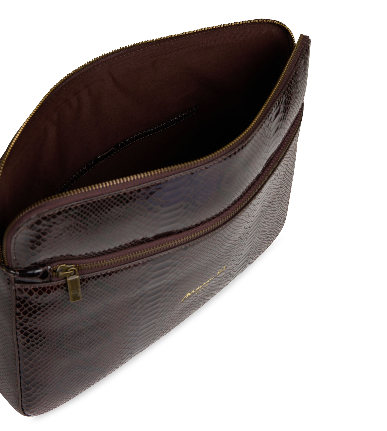 Bolso de mano de piel con cremallera MAISON 123 Marron