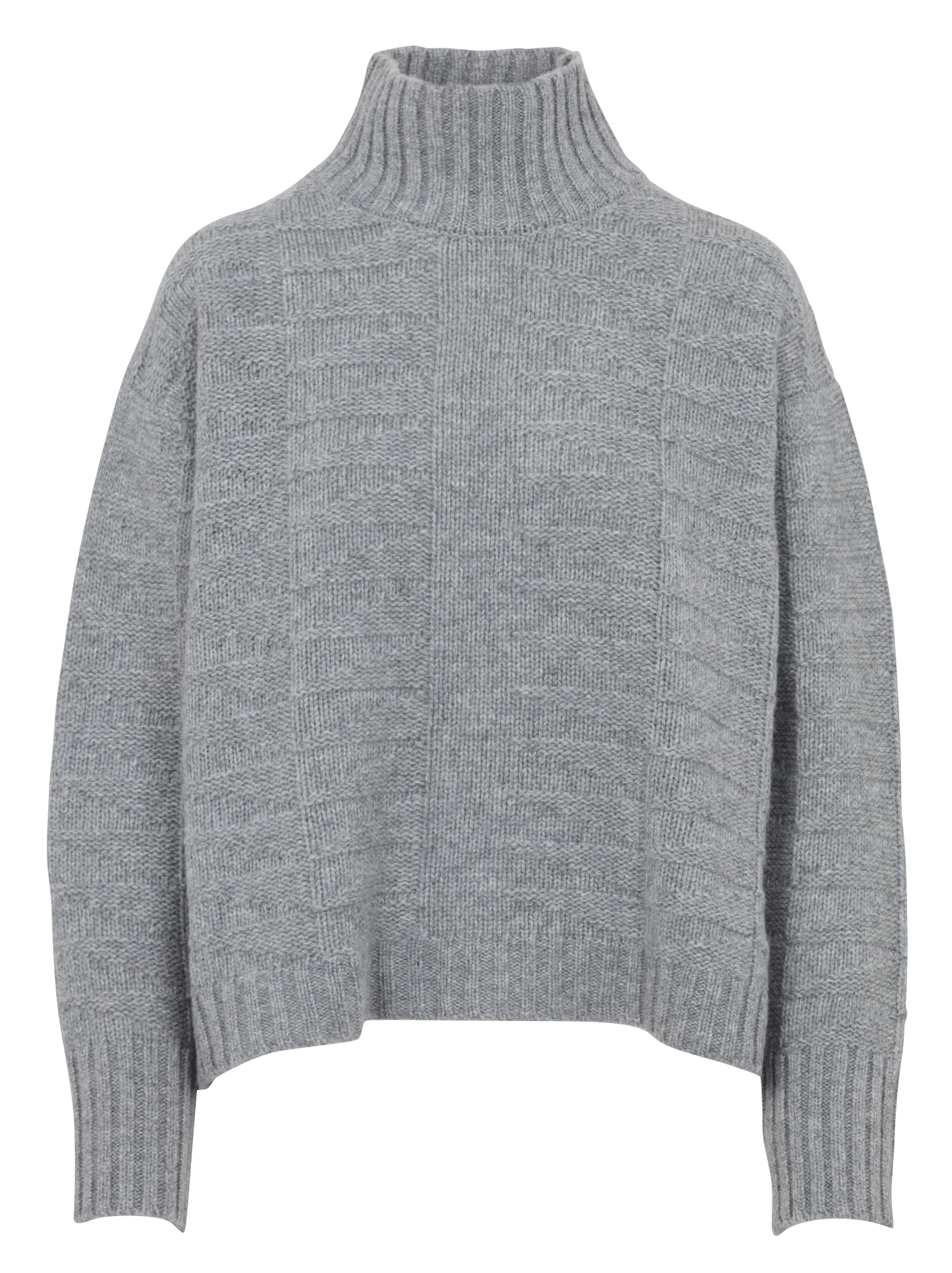 Pullover dritto con collo alto in lana BELLA JONES Grigio