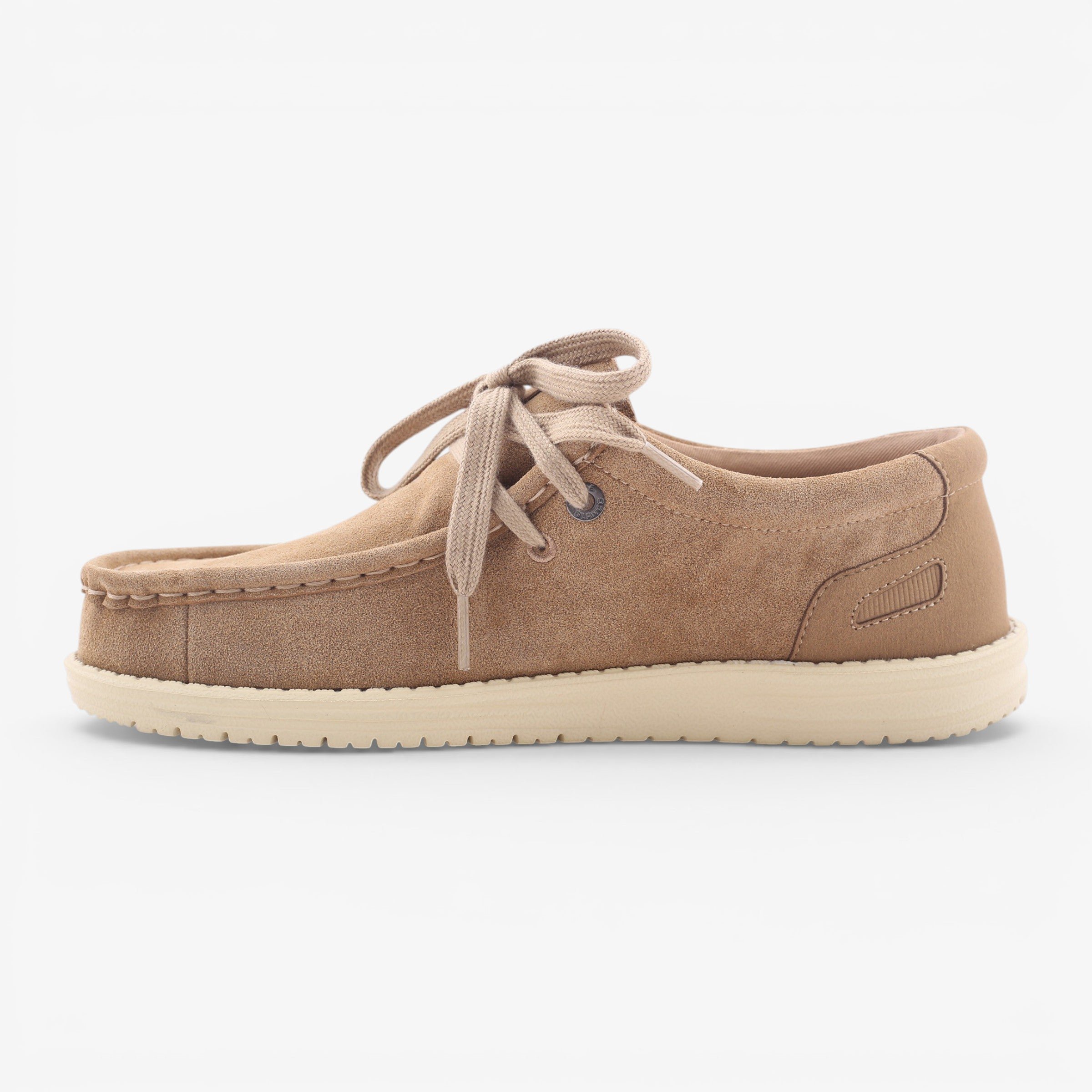 Beige suede Saint Jean boat shoes in travertine sbplay SERGE BLANCO Beige