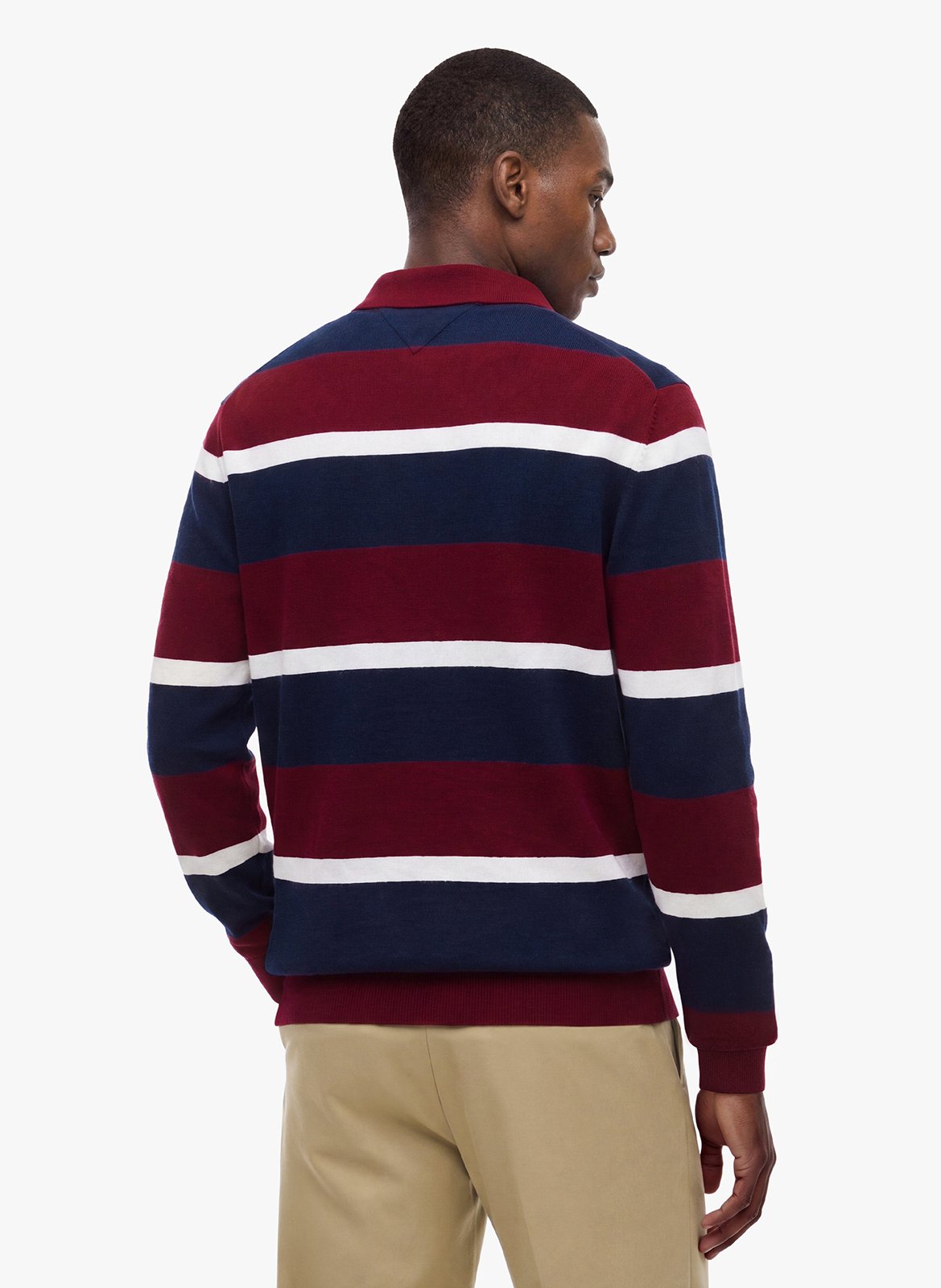 Polo droit en coton bio mélangé TOMMY HILFIGER Bleu