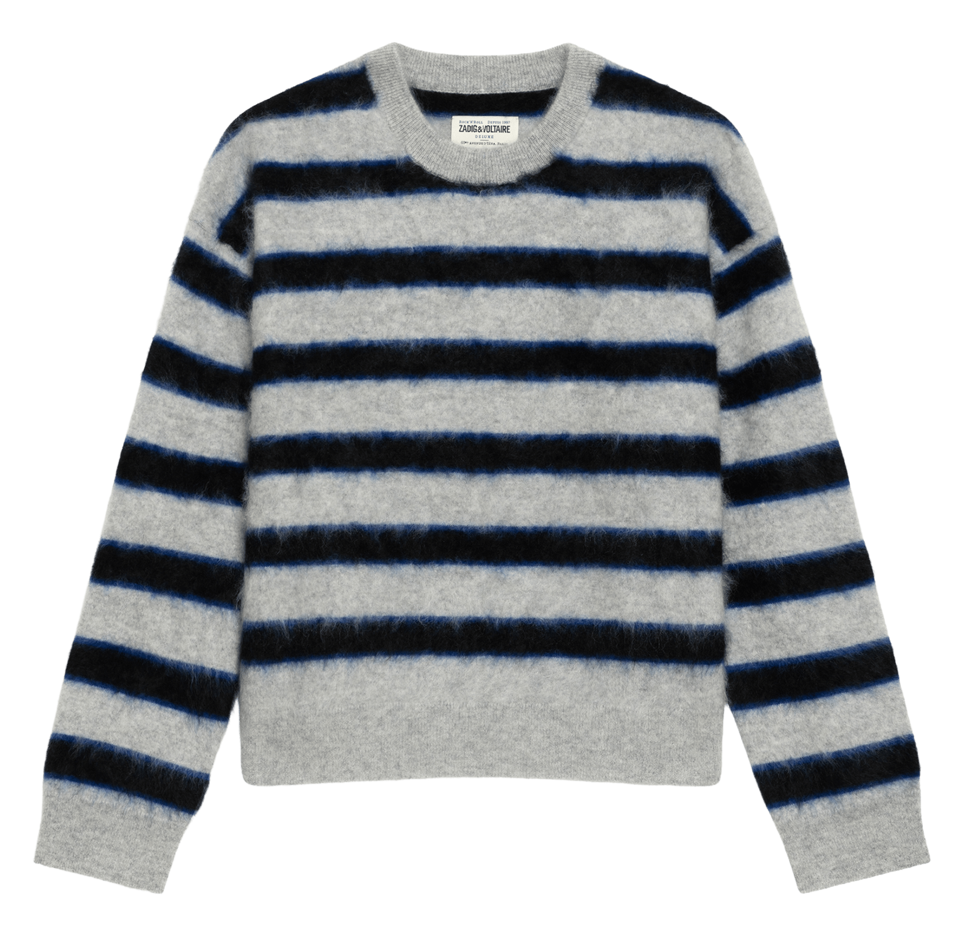 Pull droit col rond en cachemire ZADIG&VOLTAIRE Grey