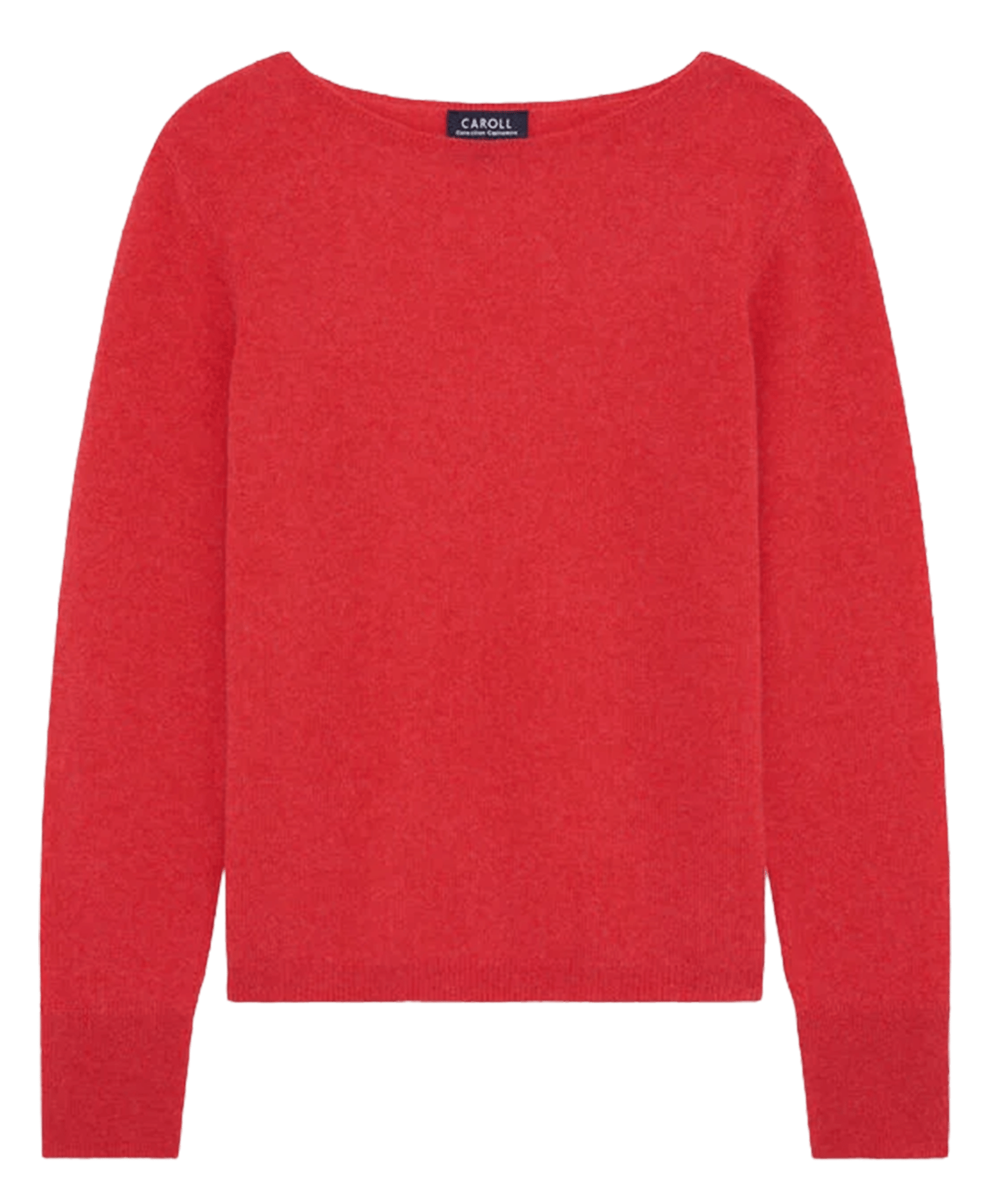 Pull en cachemire col bateau CAROLL Rouge