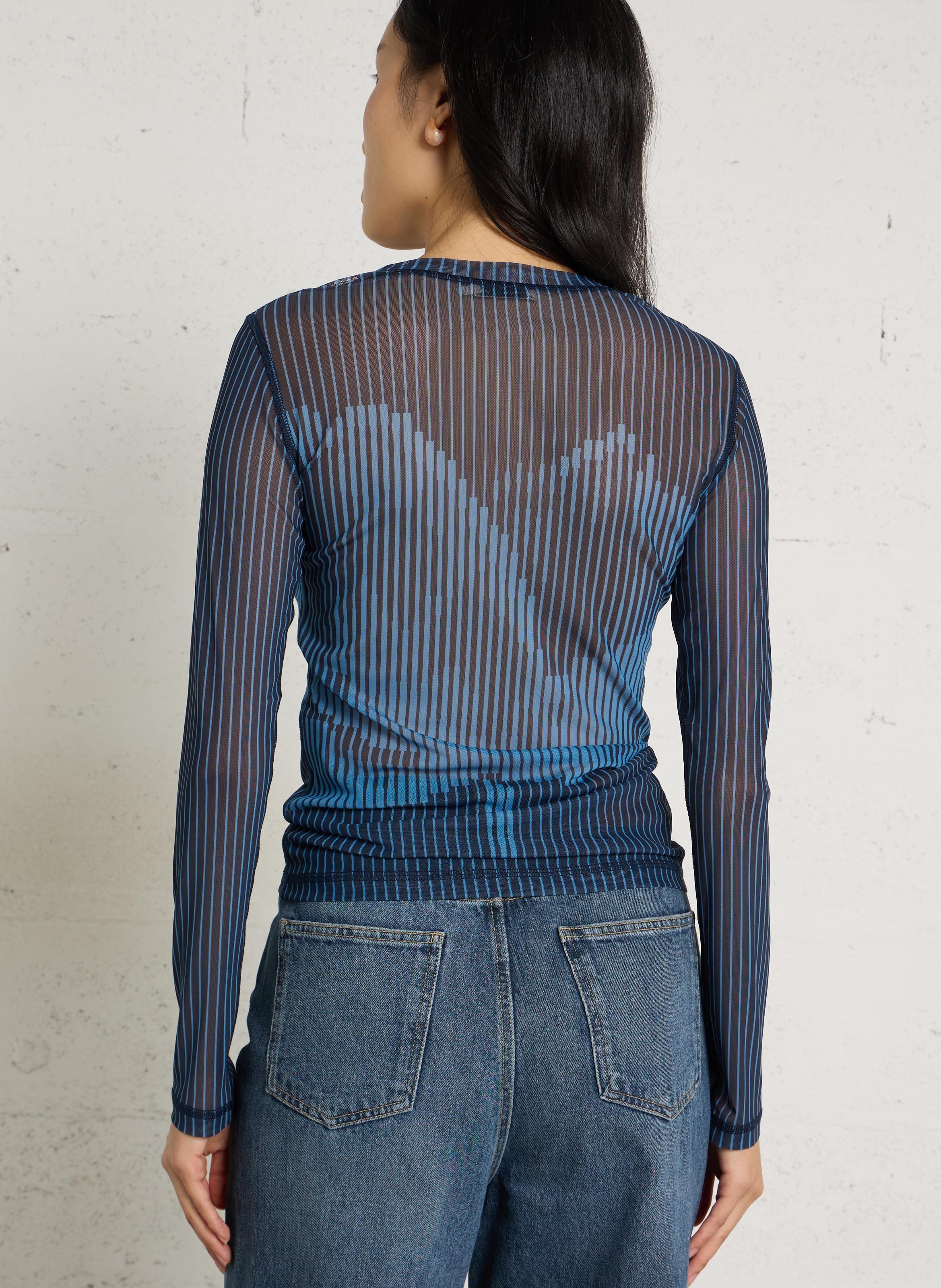 Long-sleeve sheer top THINKING MU Blue