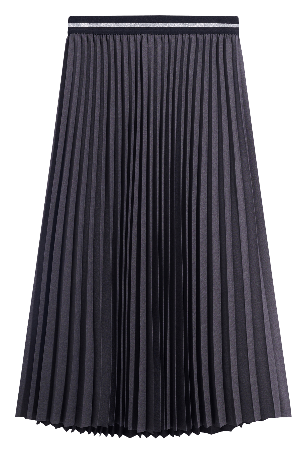 Midi-Plisseerock GERARD DAREL Grau