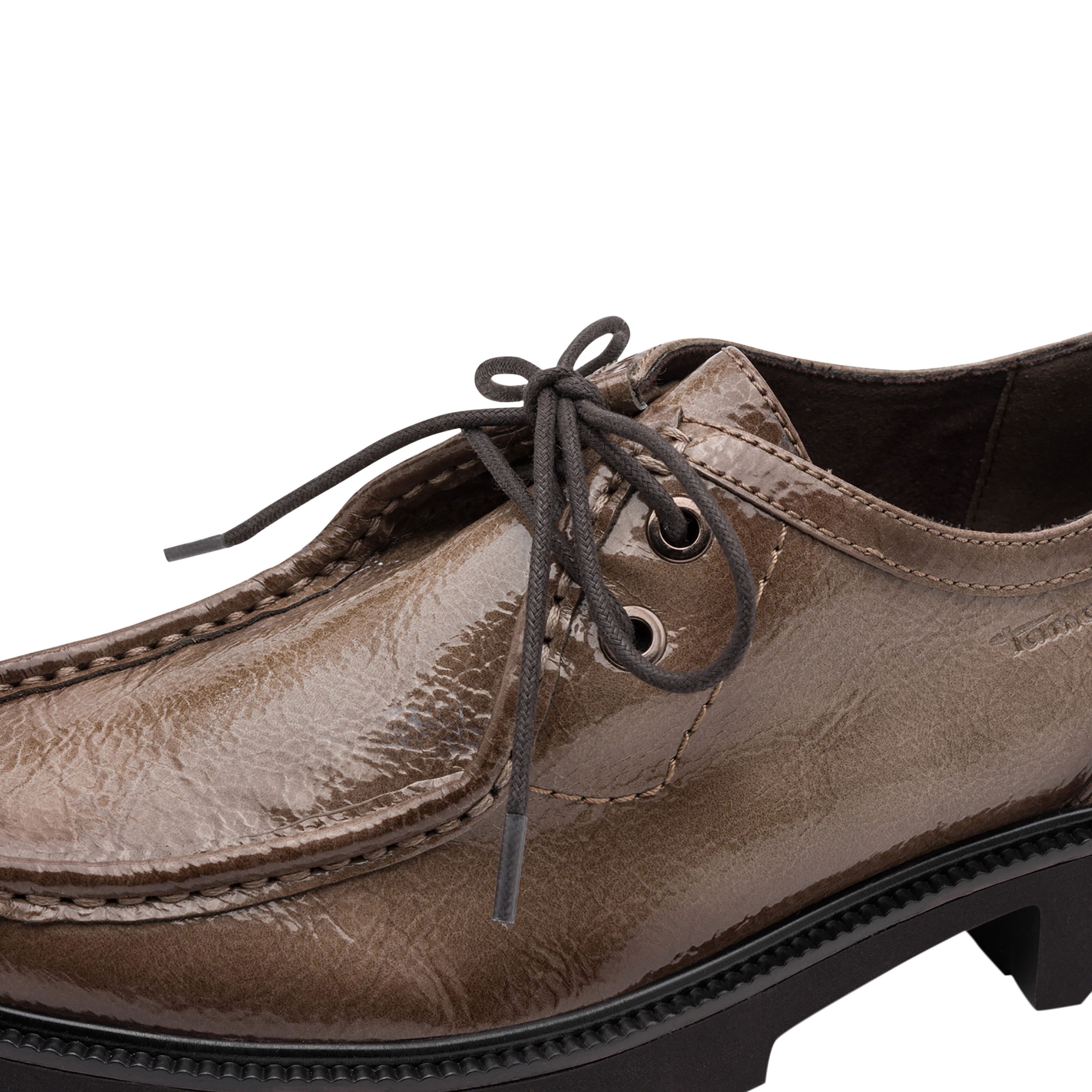 Comfort leather heeled derby shoes TAMARIS Brown