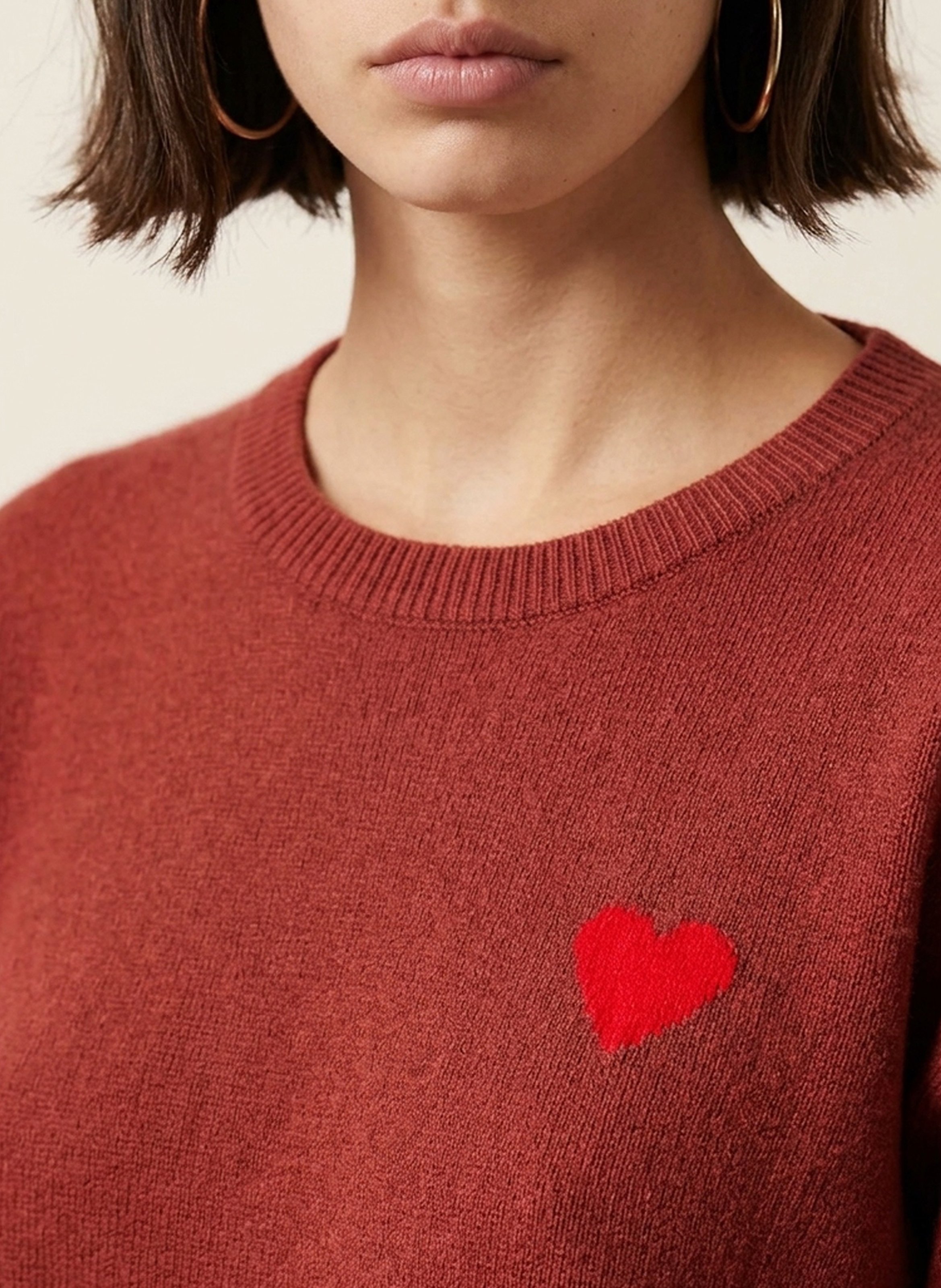 Ribbed crew-neck wool-blend sweater KOOKAI Pink