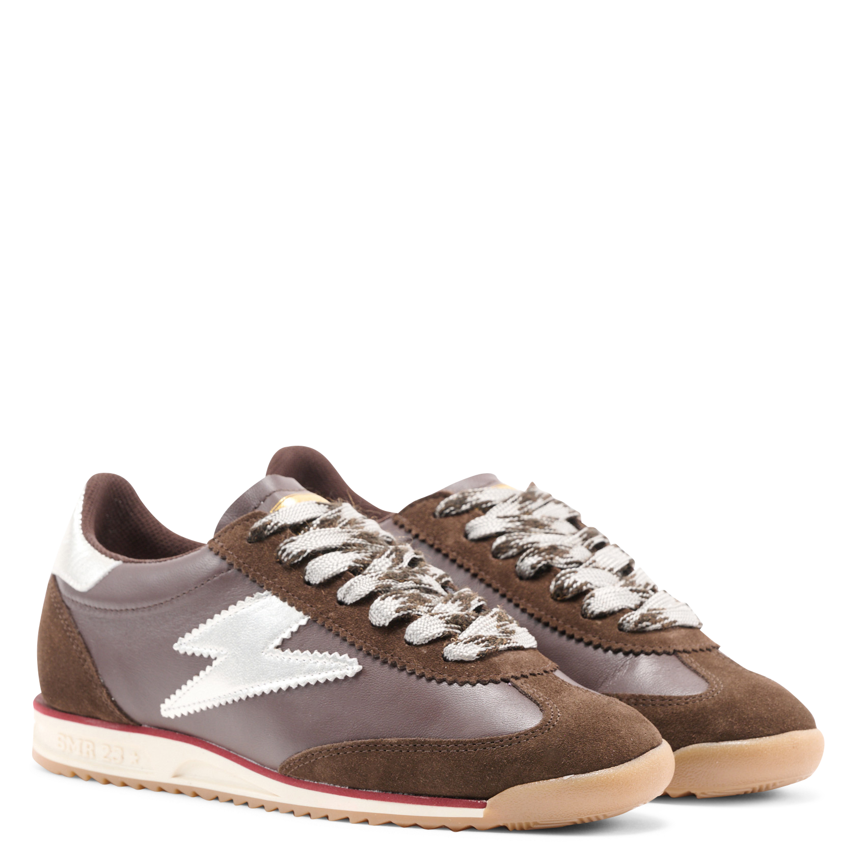 Lage leren sneakers met veters SEMERDJIAN - SMR Rood