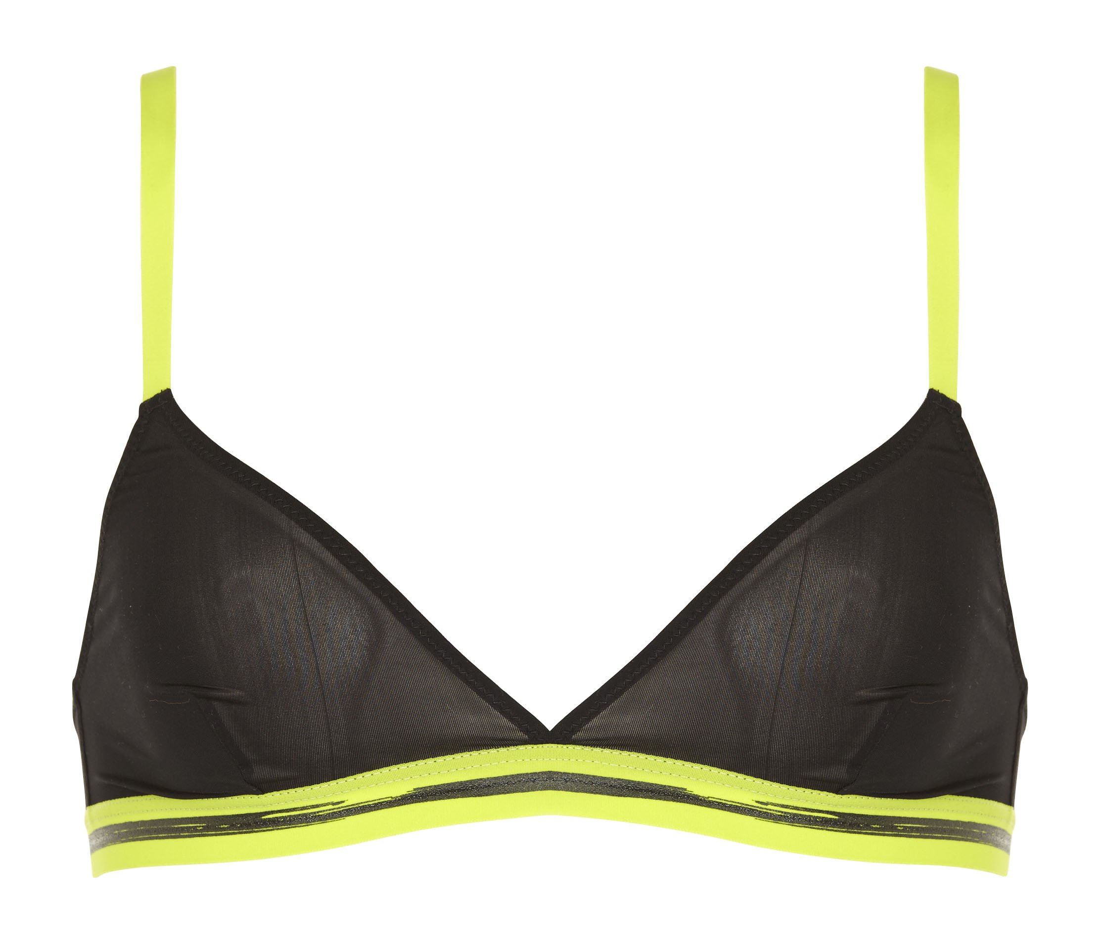 Soutien gorge triangle bicolore MOMONI Noir