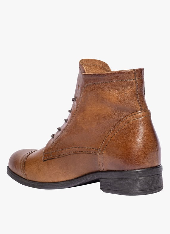 Leather ankle boots Noisette Bocage Women Place des Tendances