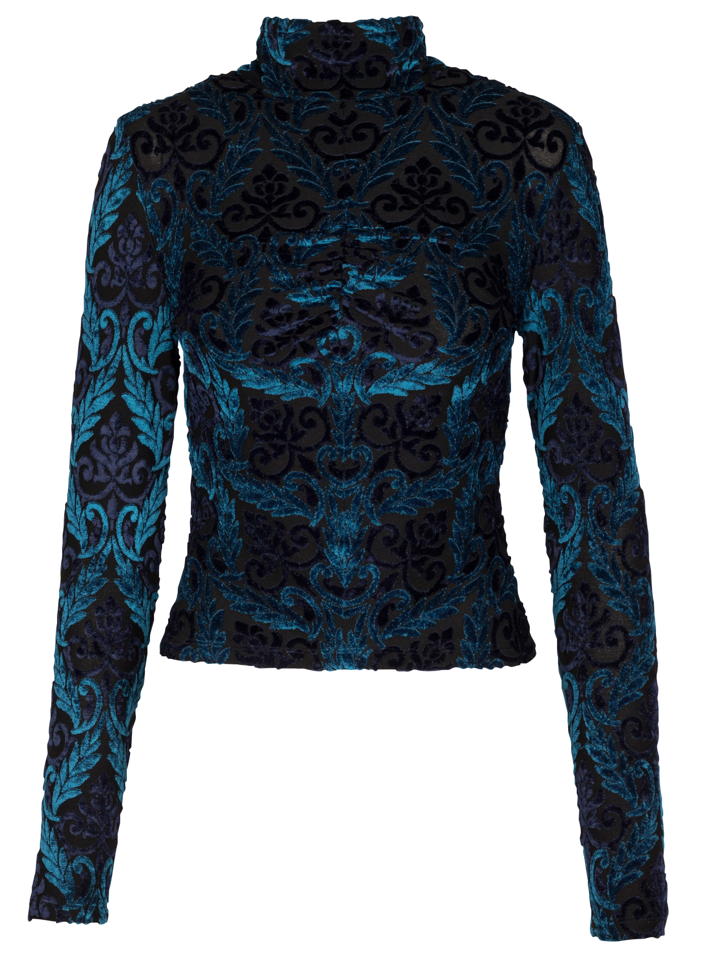 Top moulant texturé à col montant  SONIA RYKIEL Bleu