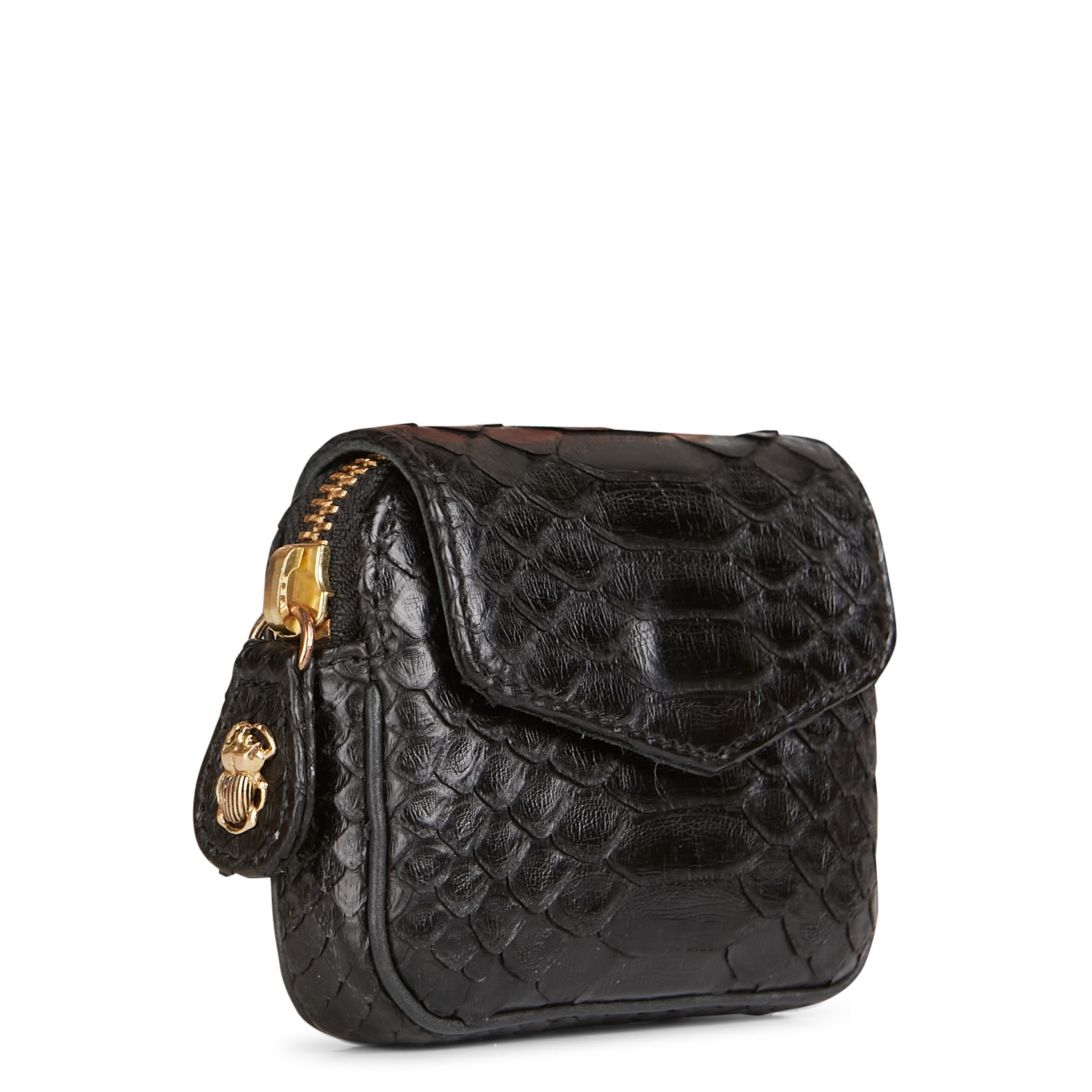 Porte-monnaie en cuir CLARIS VIROT Noir