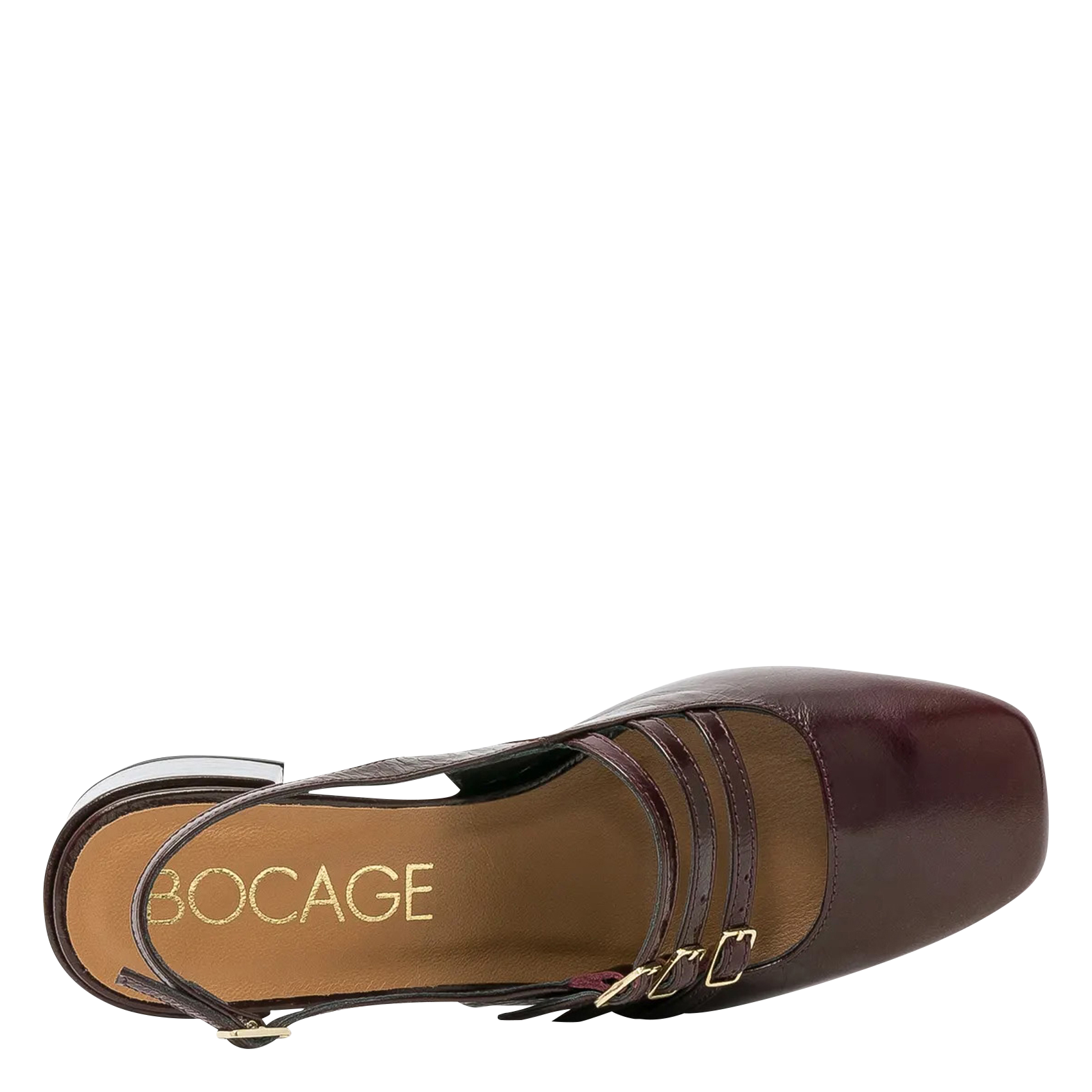 Riemchenschuhe aus Leder Braun