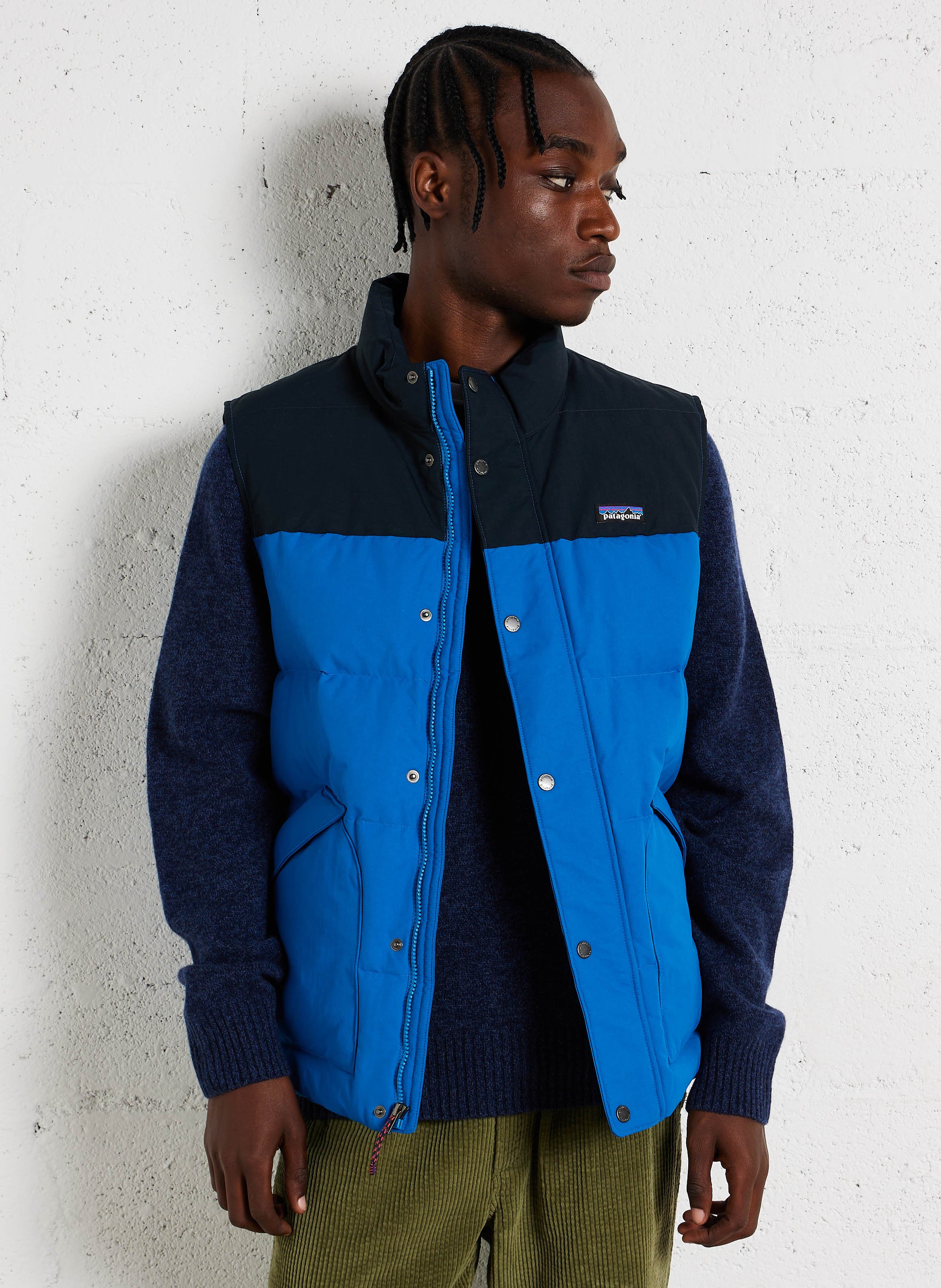 Sleeveless high-neck puffer jacket PATAGONIA Blue