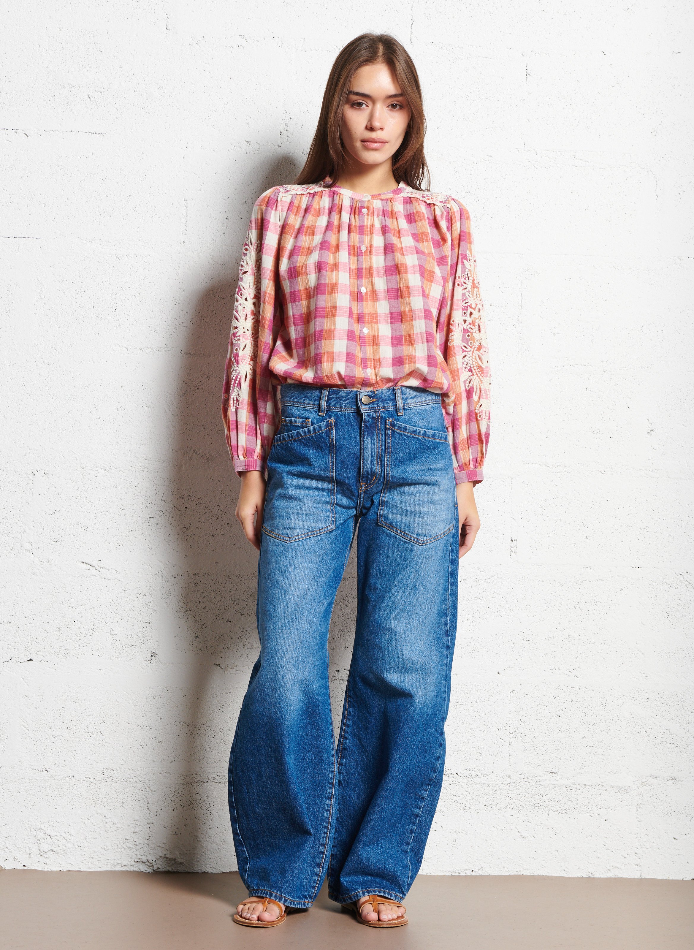 Katoenen jeans met rechte pijp ACQUAVERDE Blauw