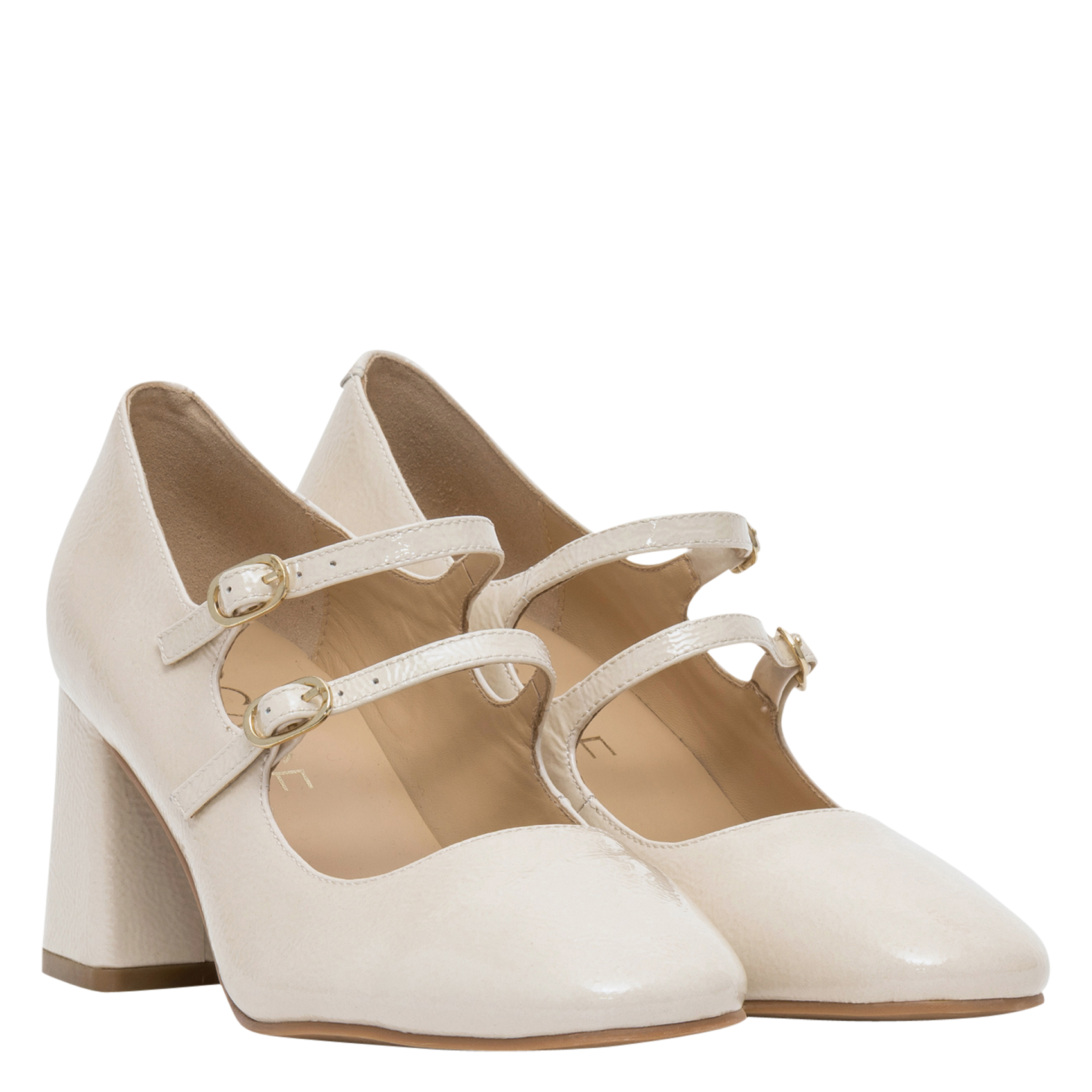 Camelia patent leather high heels  BOCAGE White