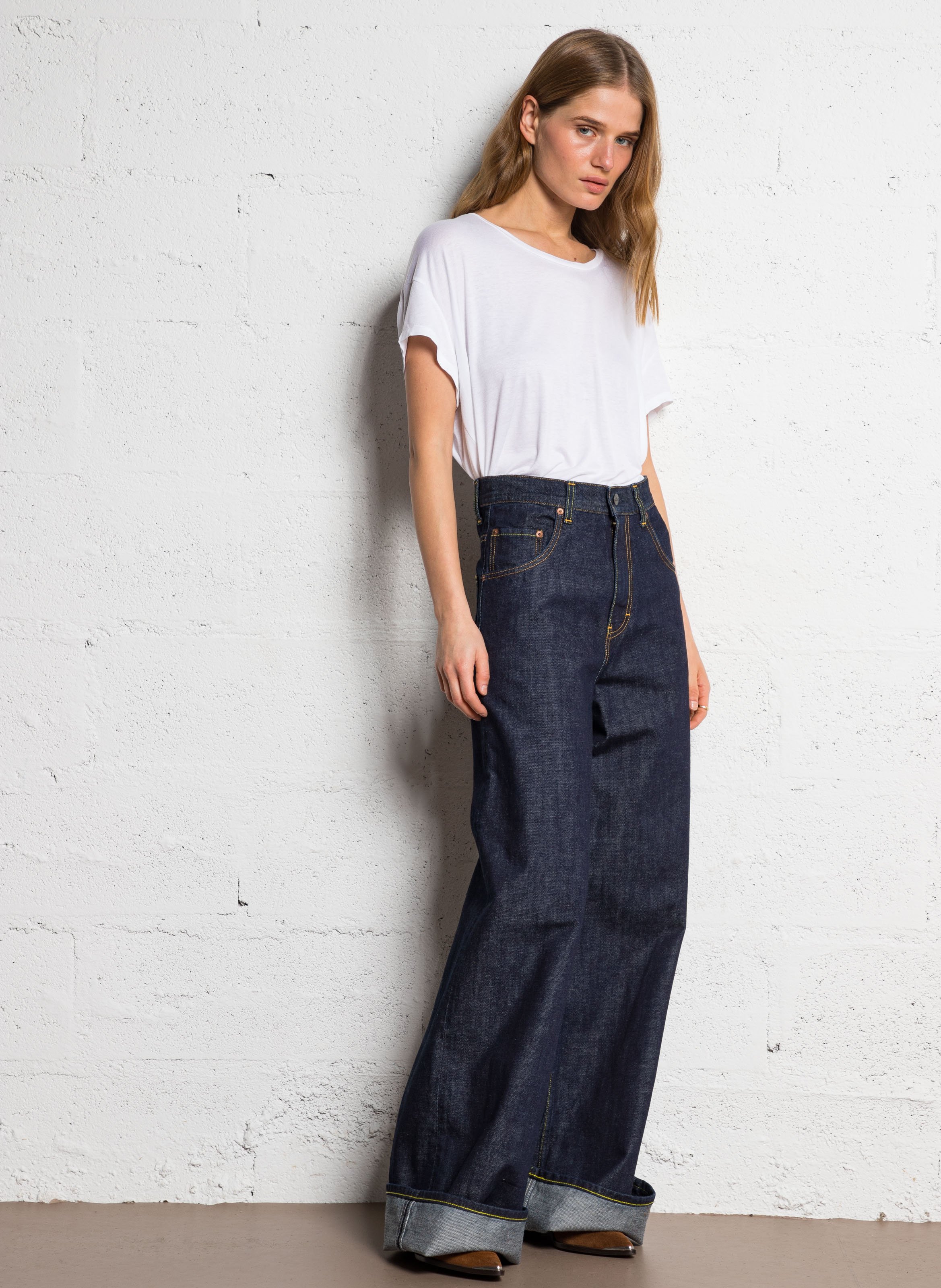 Jean large taille haute MARGAUX LONNBERG Bleu