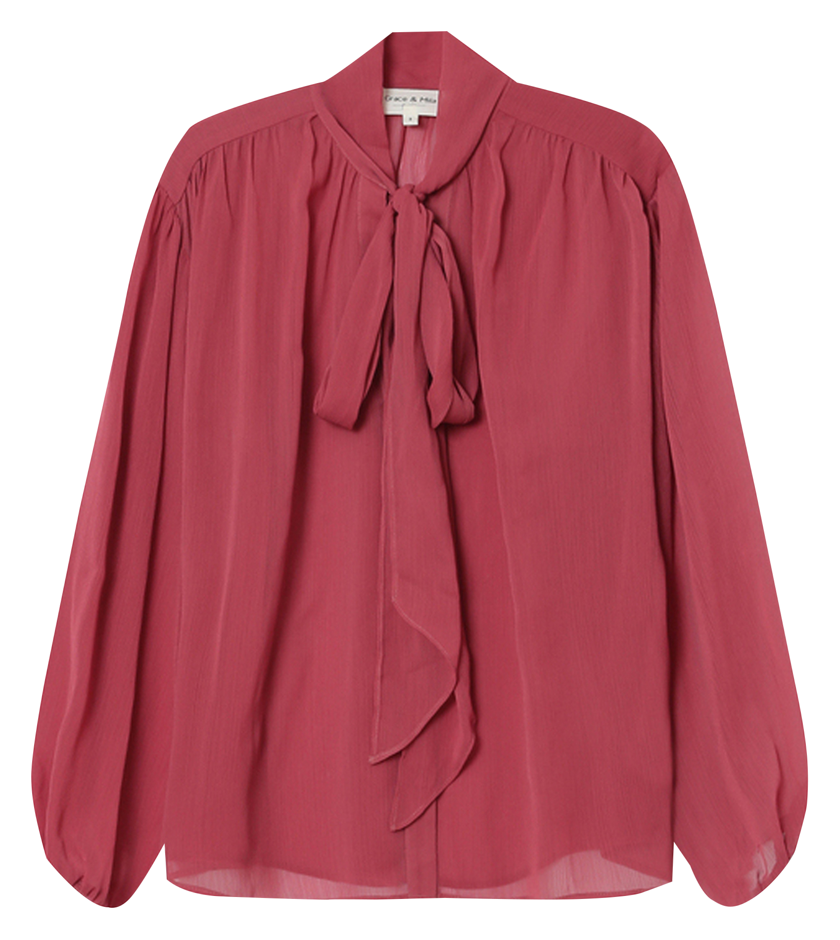 Blouse à col lavallière  GRACE ET MILA Rose