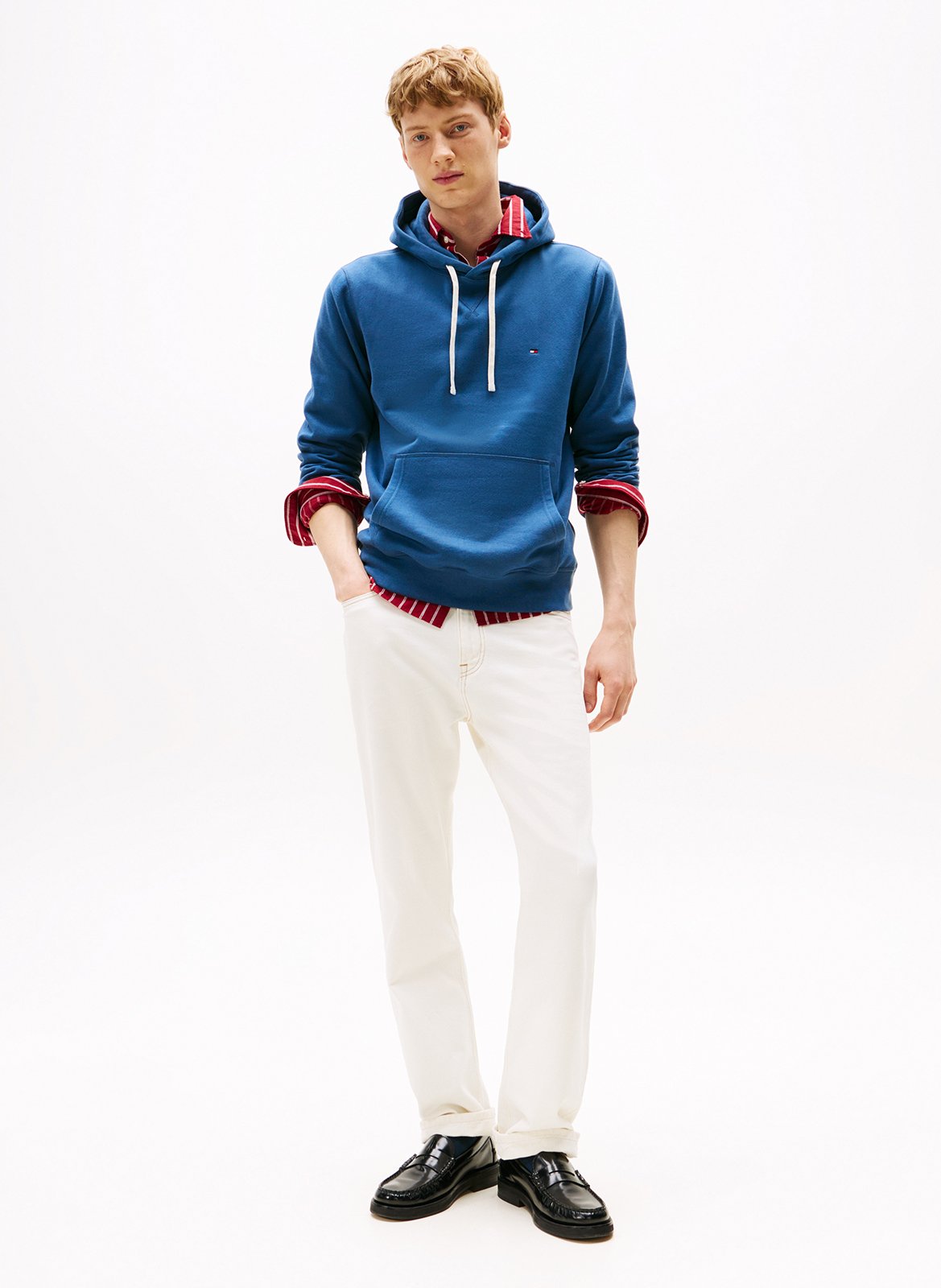 Cotton-blend hooded sweatshirt TOMMY HILFIGER Blue
