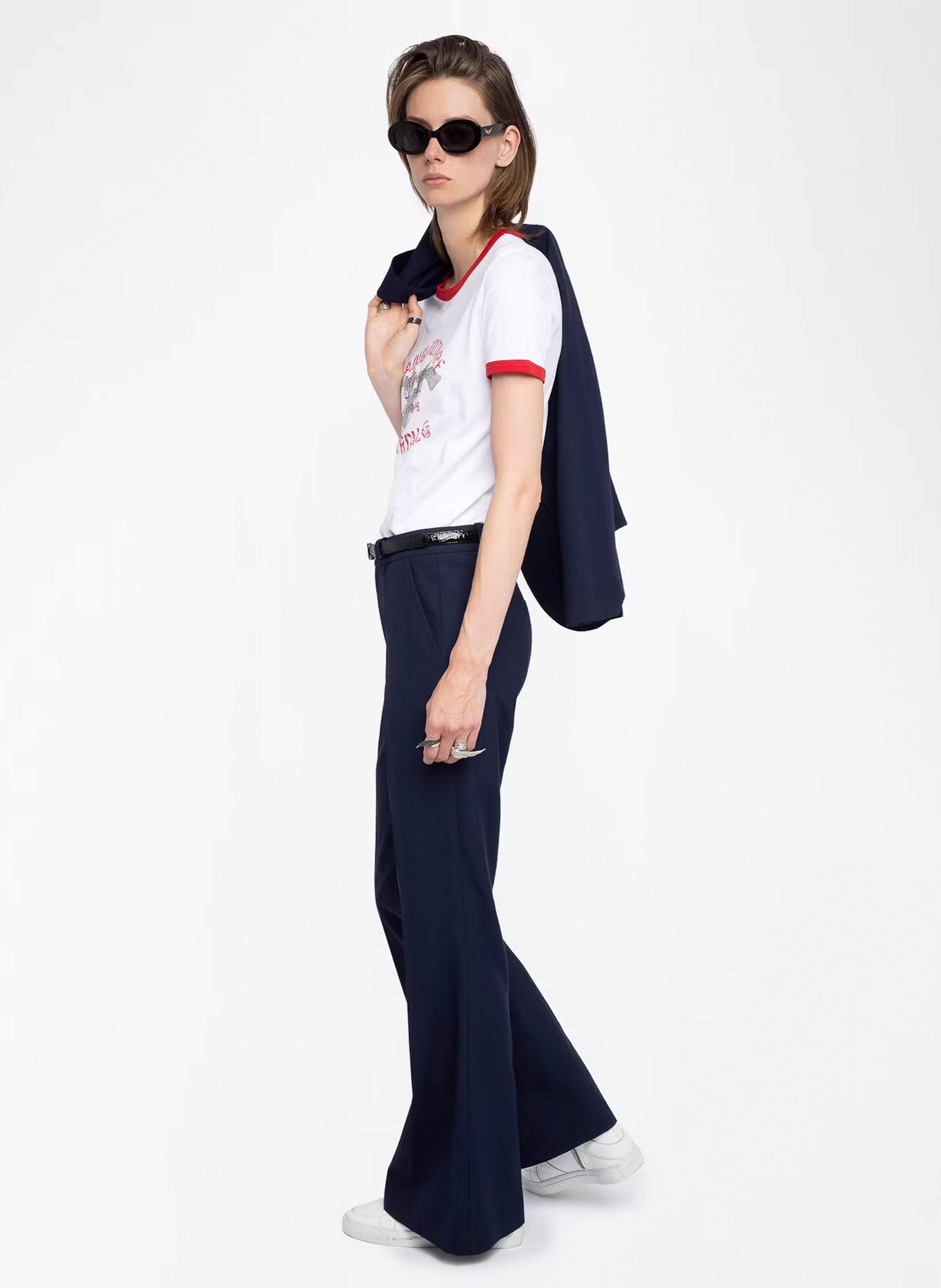 T-shirt manches courtes contrasté ZADIG&VOLTAIRE Blanc