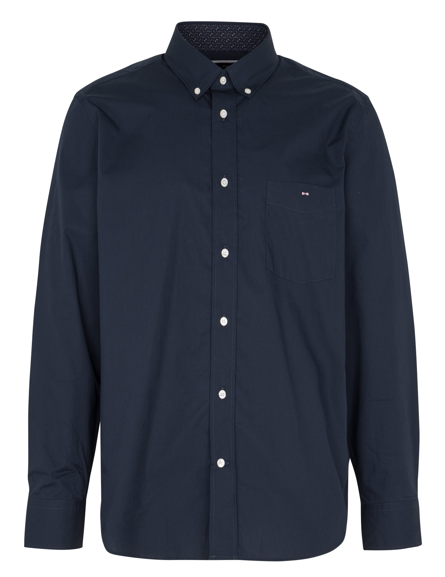 Chemise droite col classique en coton EDEN PARK Bleu