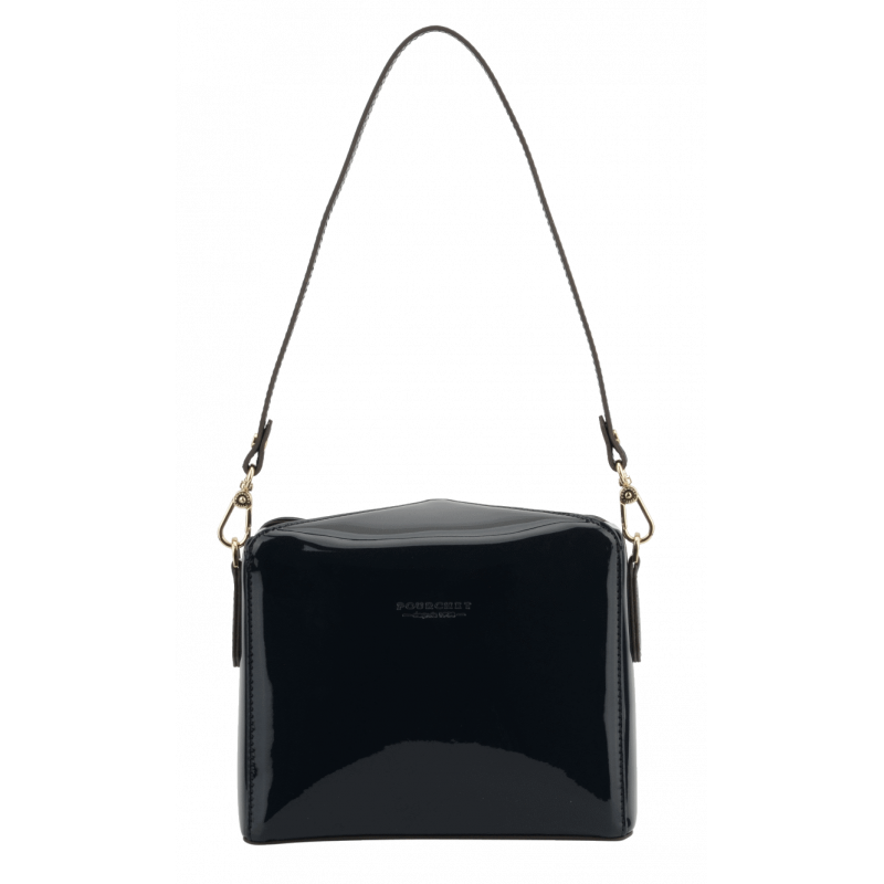 Shoulder bag - synthetic and leather POURCHET Black