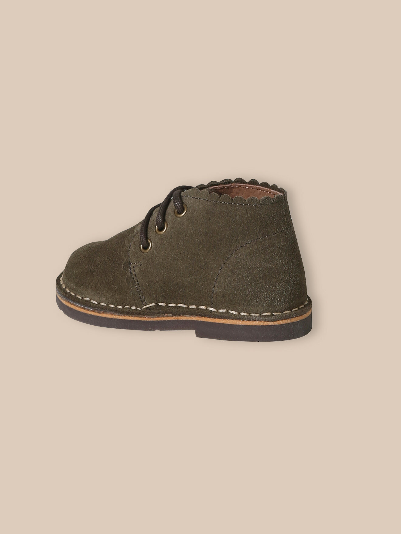 Pat suede ankle boots CYRILLUS Green