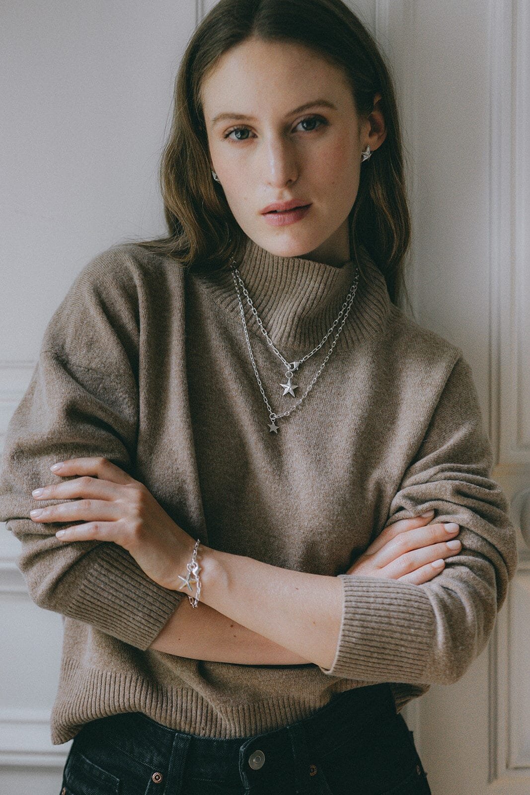 Silver-plated star necklace MONSIEUR SIMONE Silver