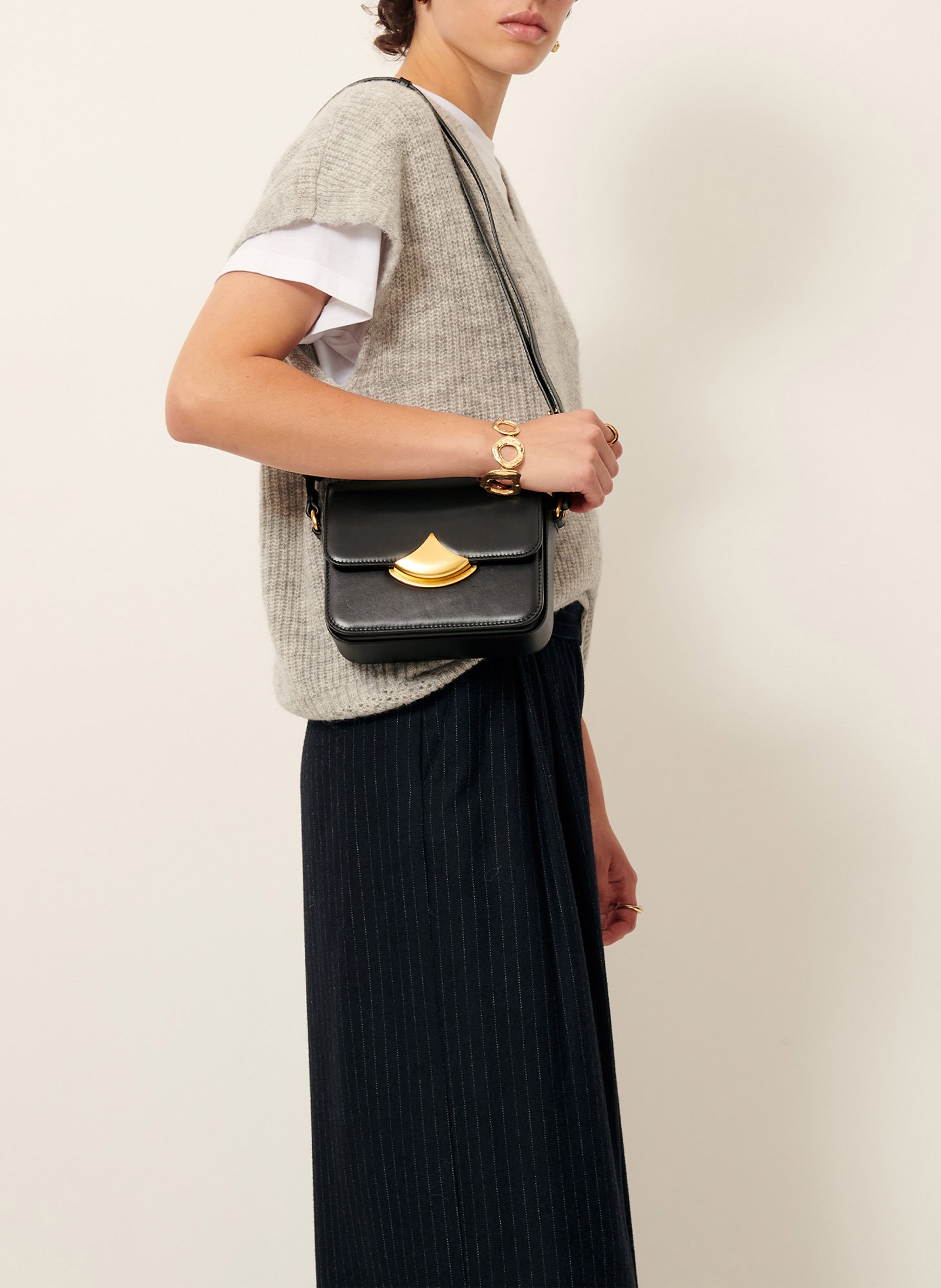 Pull oversize en alpaga mélangé SESSUN Gris