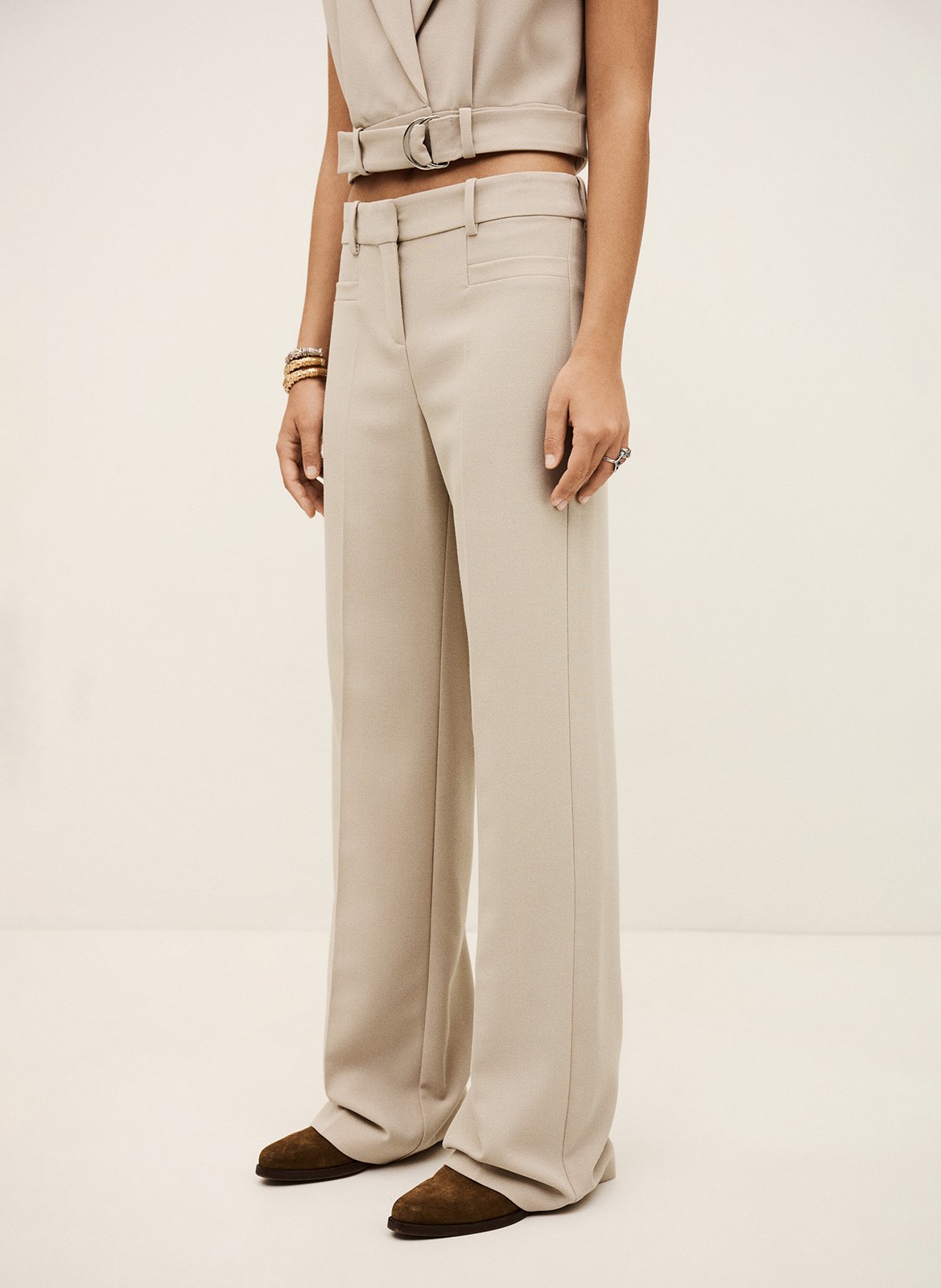 Wijde broek BA&SH Beige