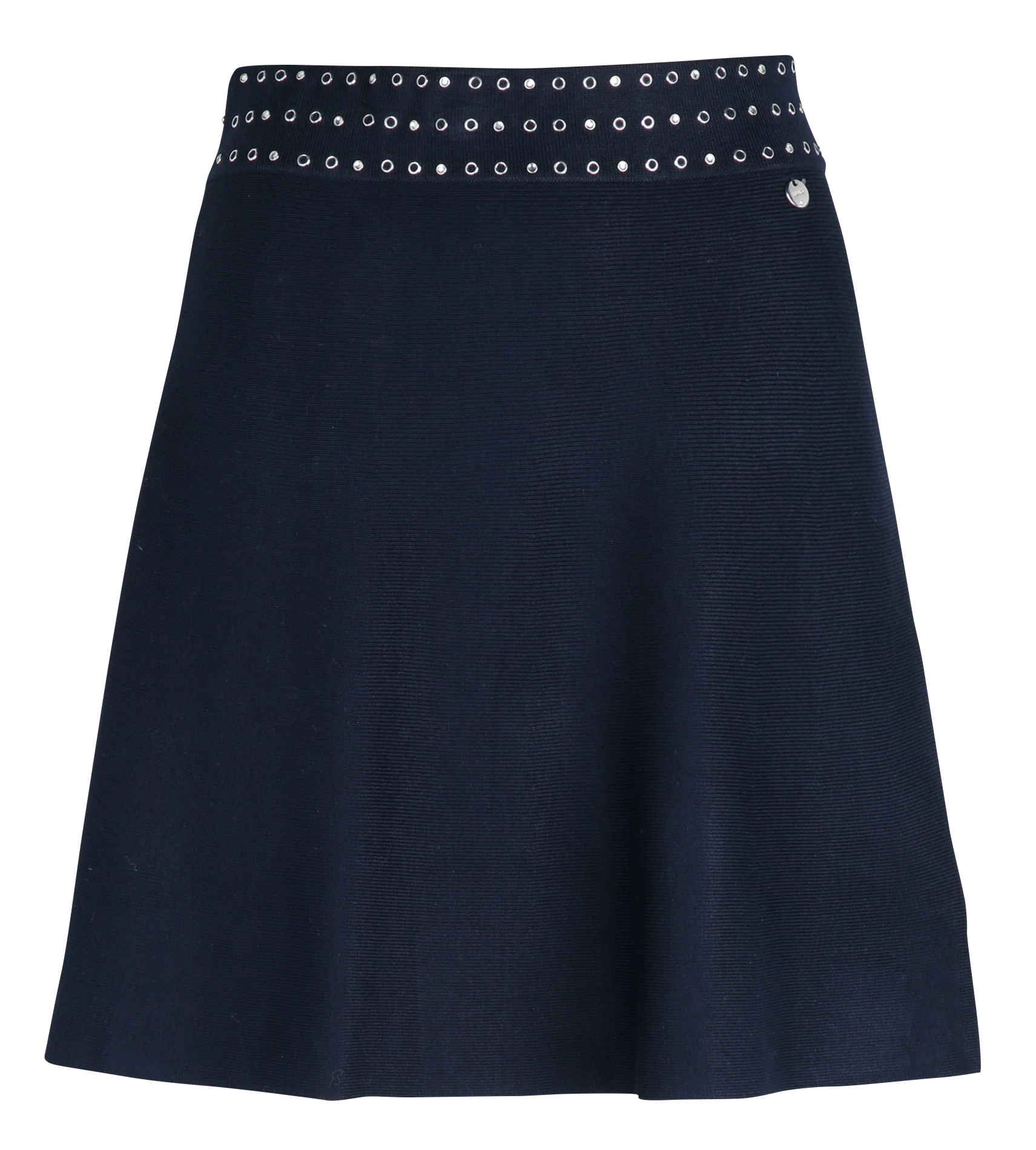 Jupe courte évasée en maille LIU JO Bleu