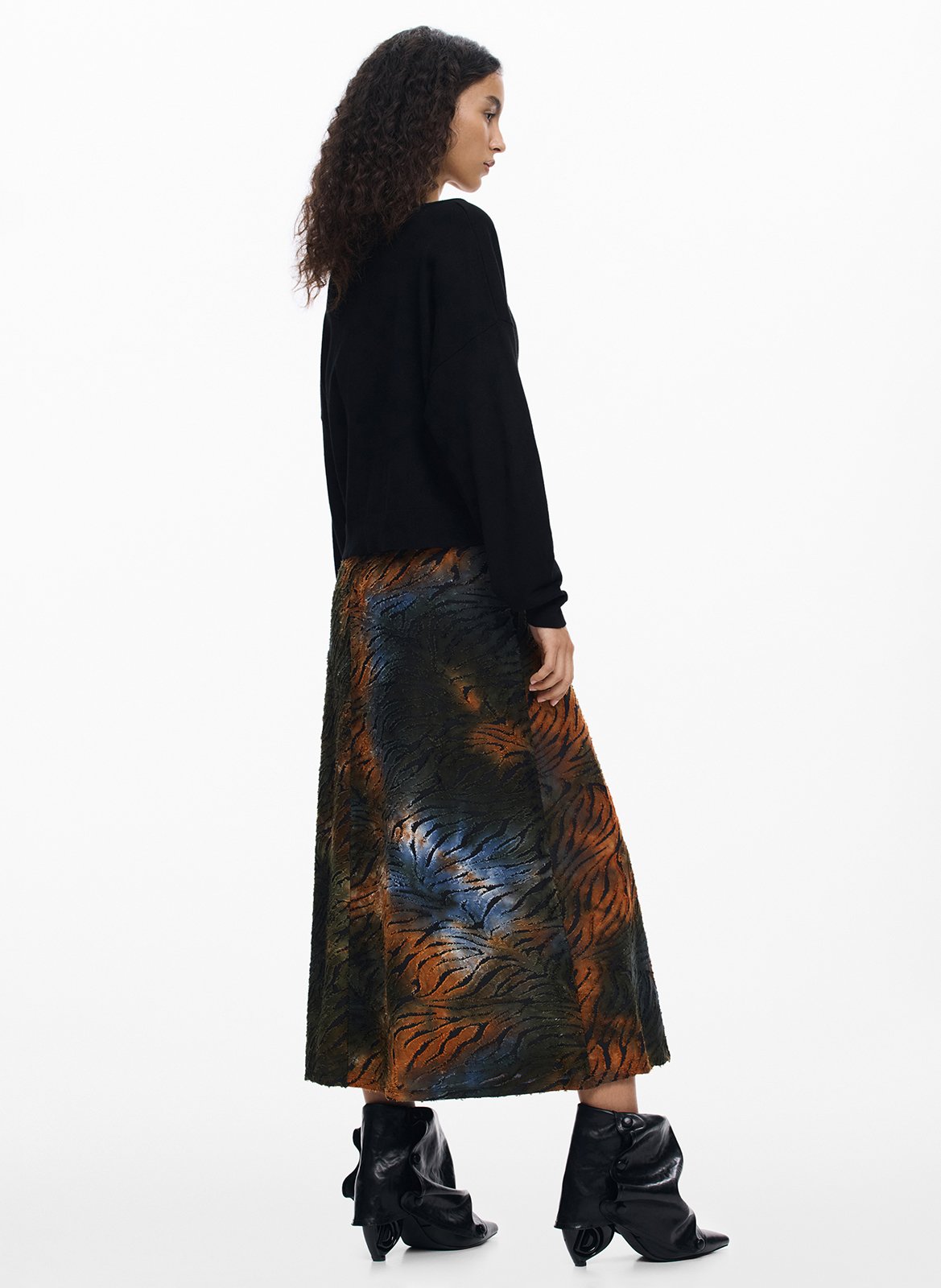 Robe longue 2 en 1 imprimée DESIGUAL Vert