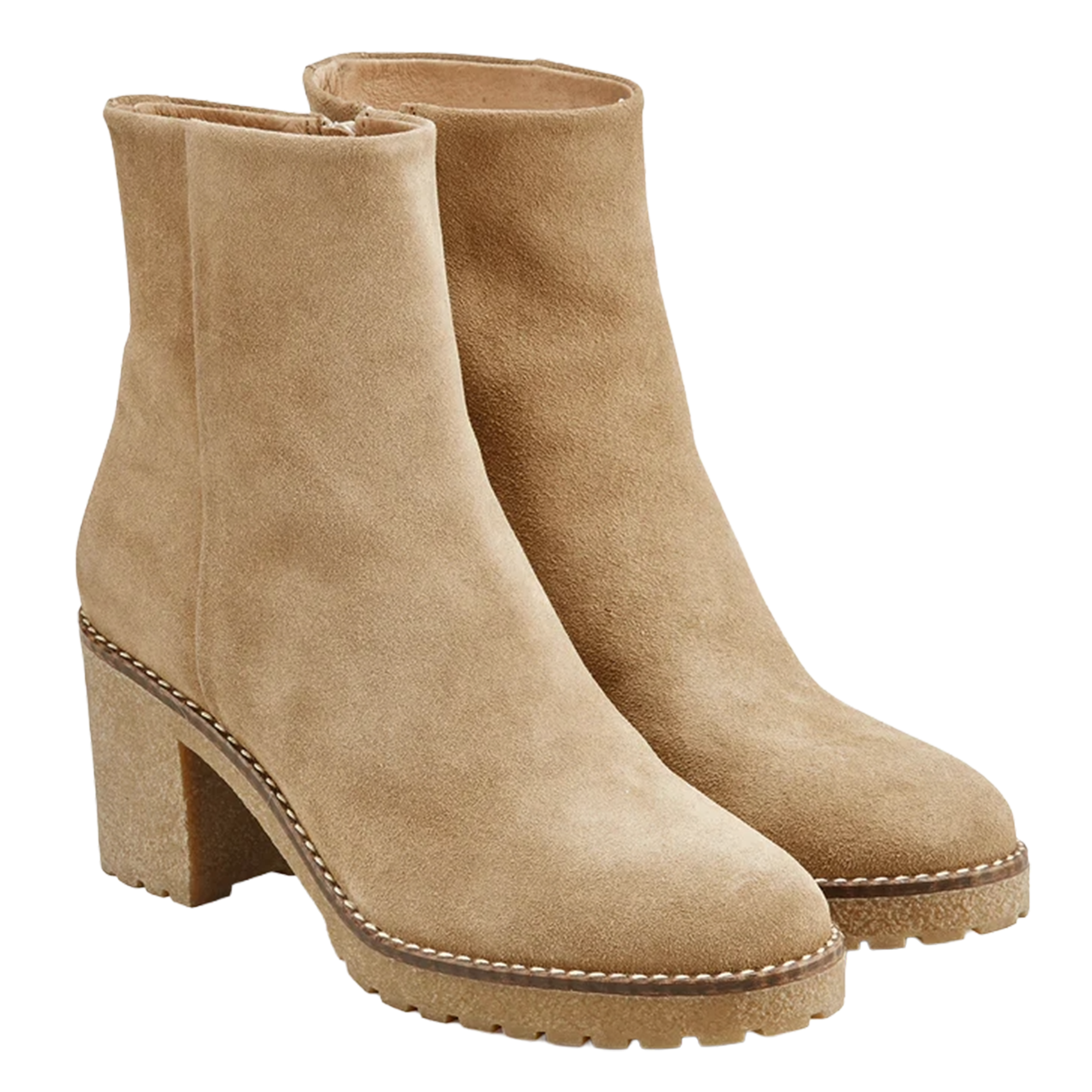 Suède enkellaarzen COSMOPARIS Beige