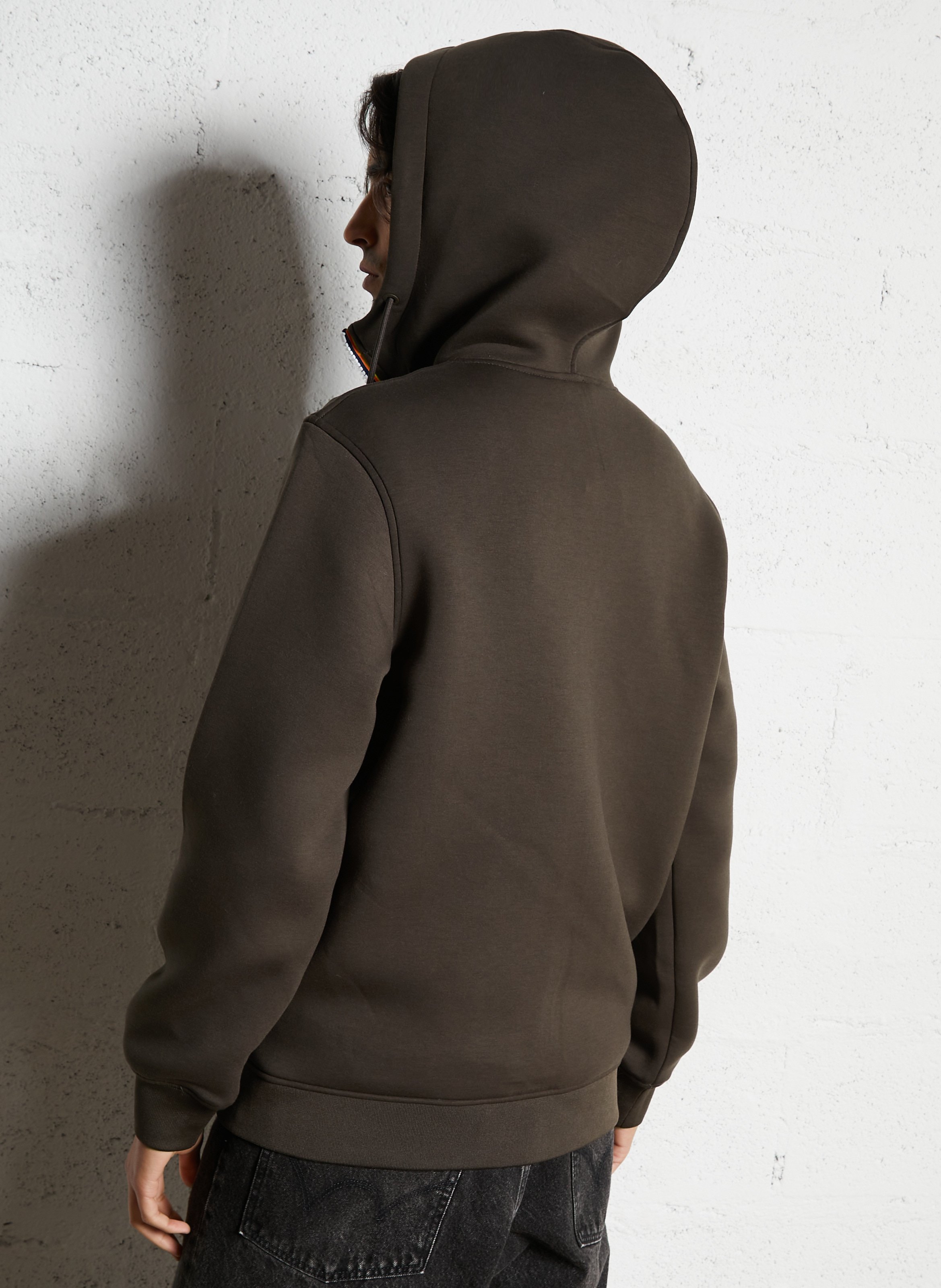 Sweat ample zippé à capuche K-WAY Kaki