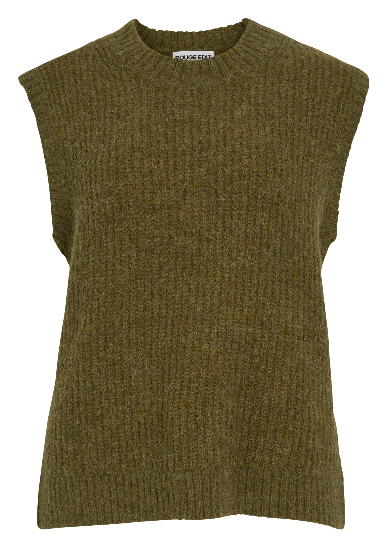 Pull droit col rond en alpaga mélangé ROUGE EDIT Vert