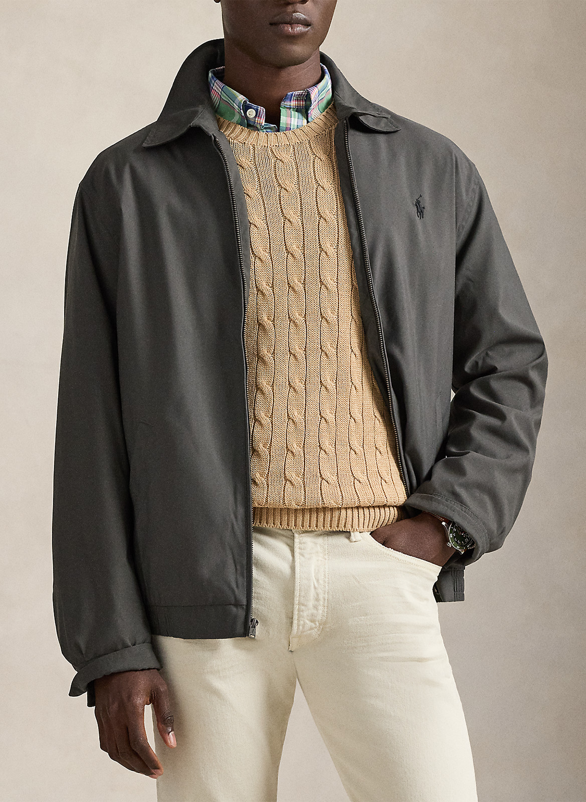 Jacket with classic collar POLO RALPH LAUREN Grey