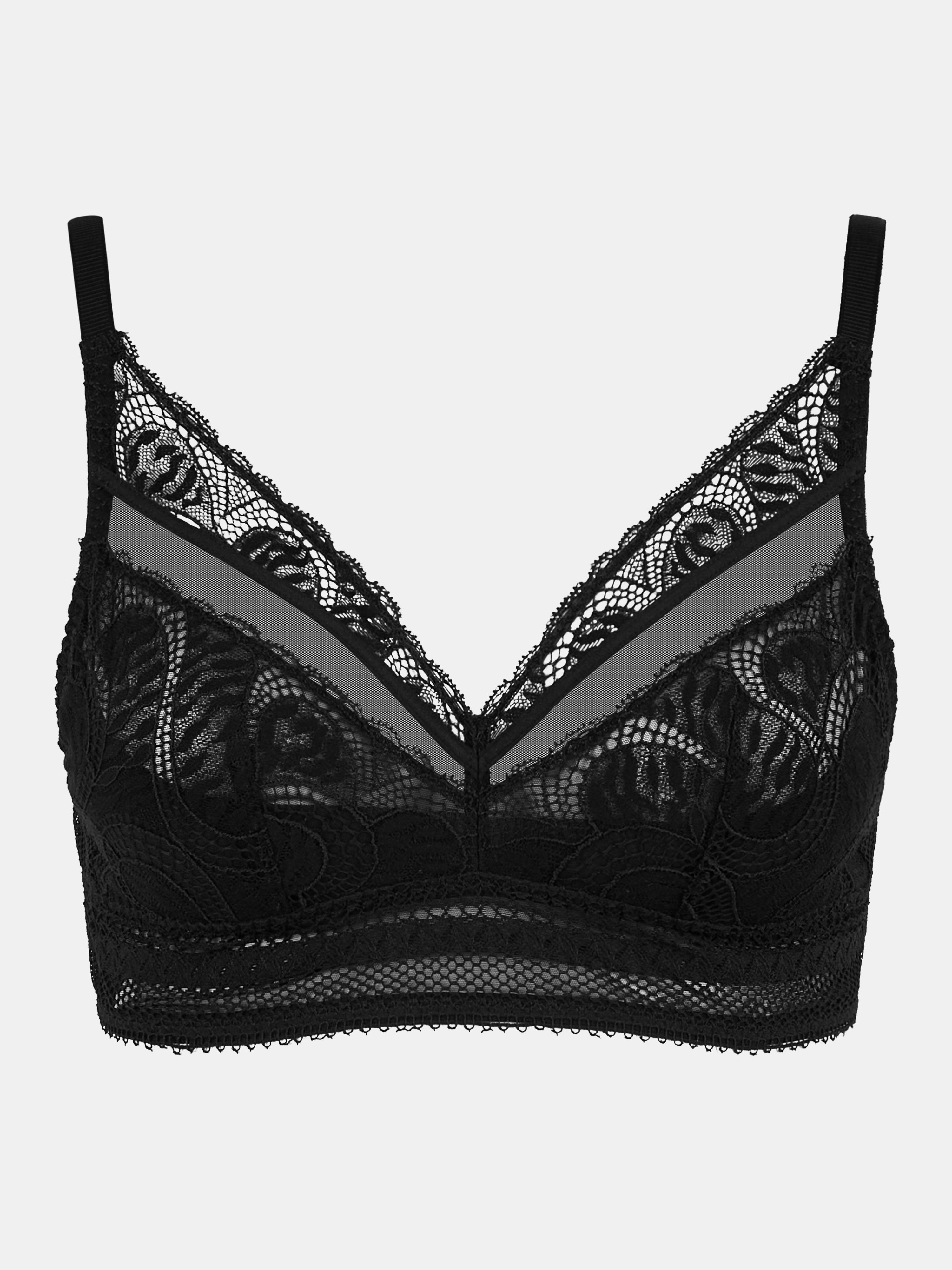 Non-wired support bra with cups CHANTELLE PULP Black