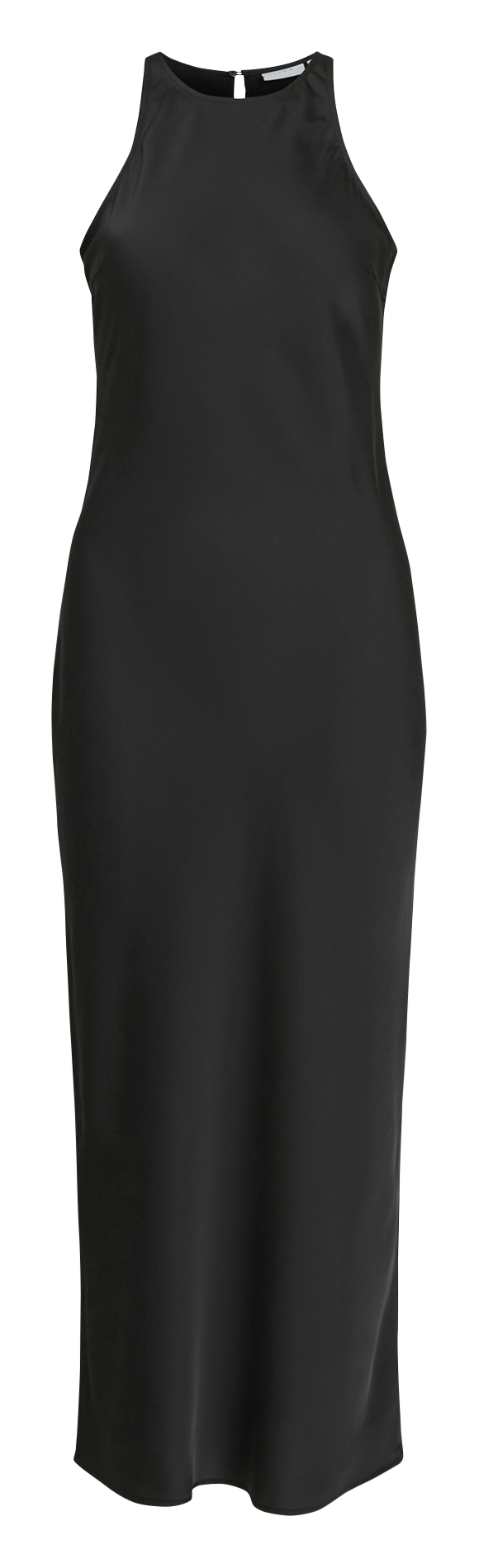 Long satin round-neck dress VILA Black