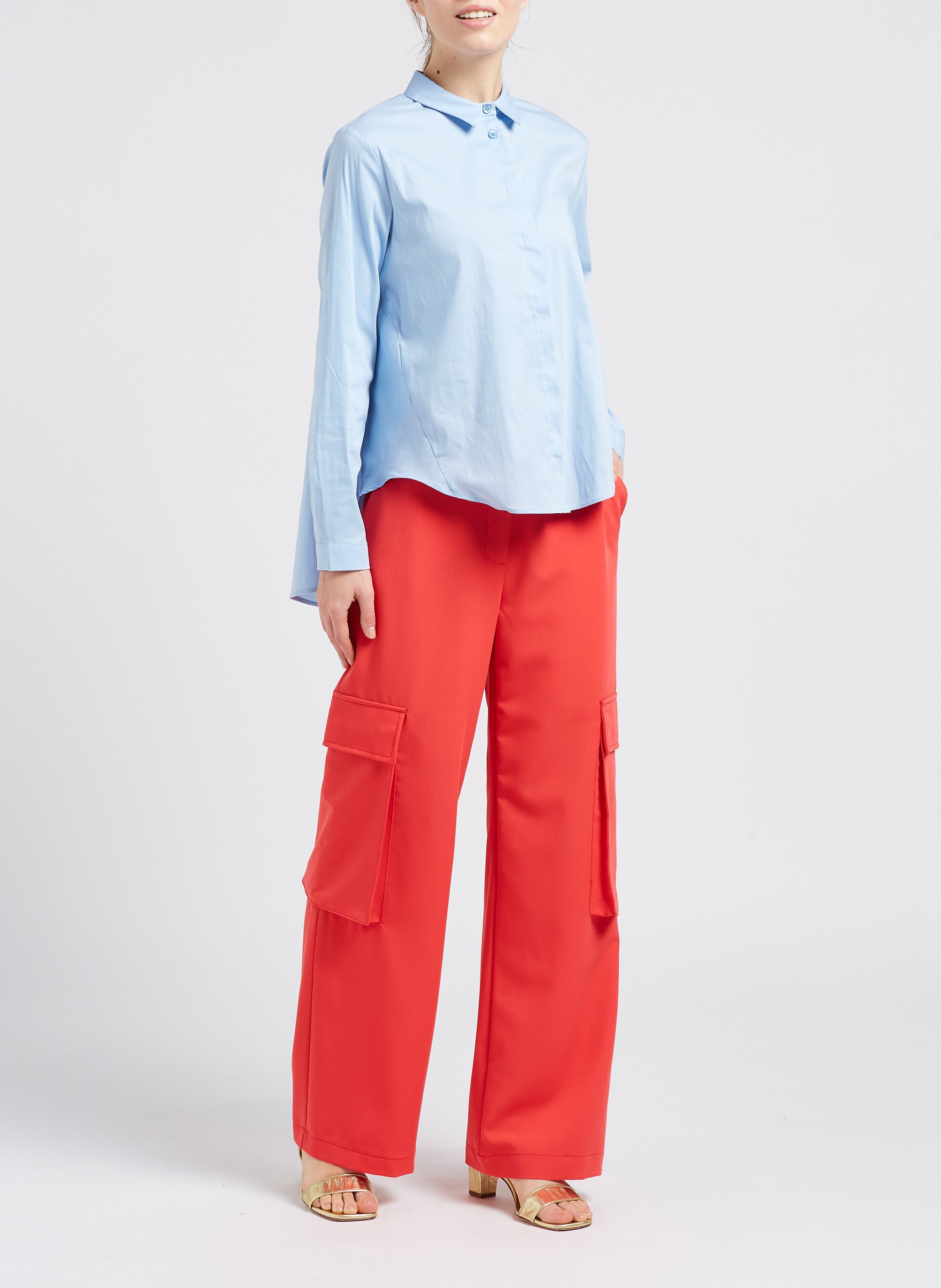 Pantalon large à poches cargo  IMPERIAL Rose