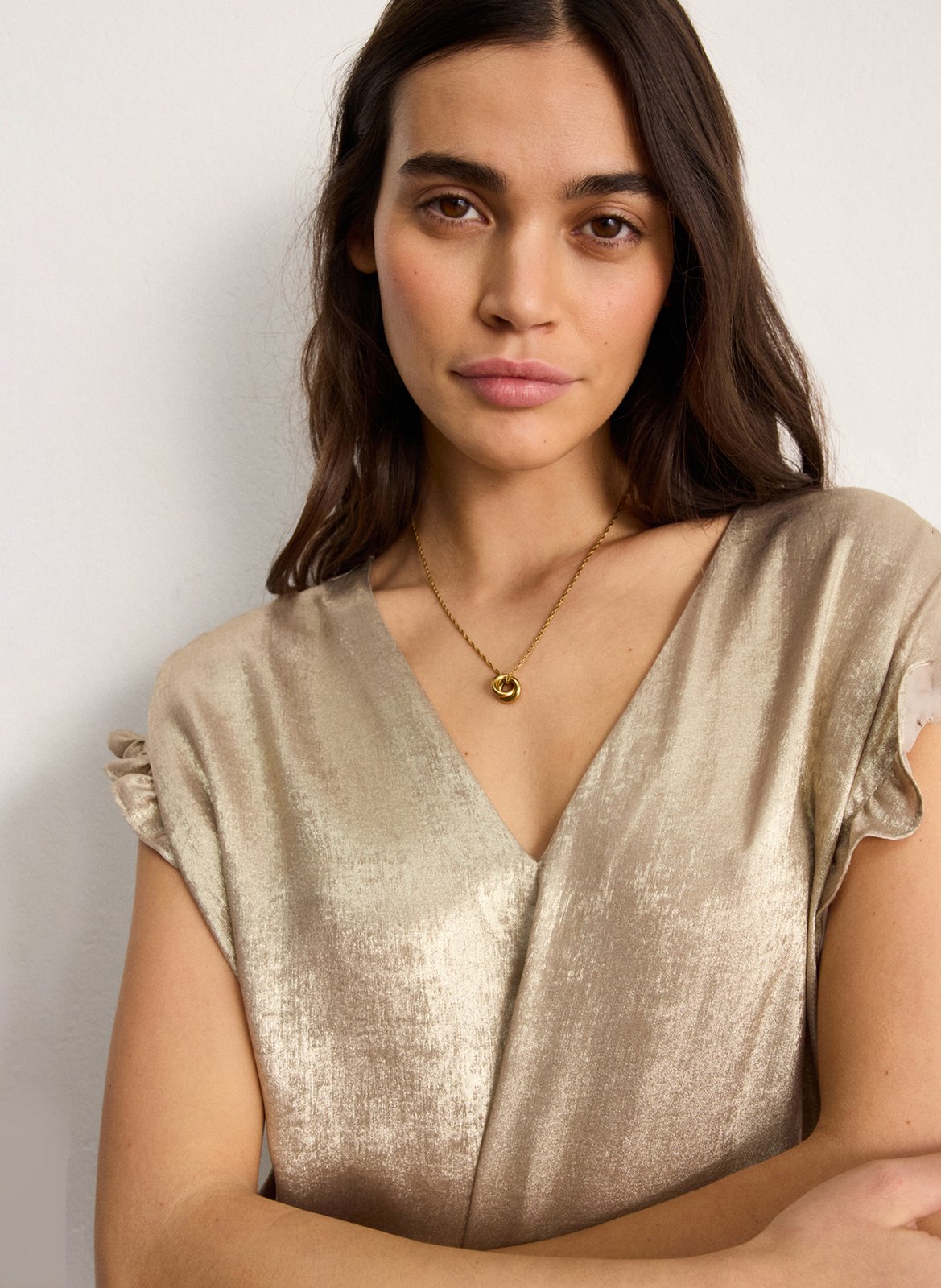 Effy - Oberteil mit V-Ausschnitt PABLO Golden