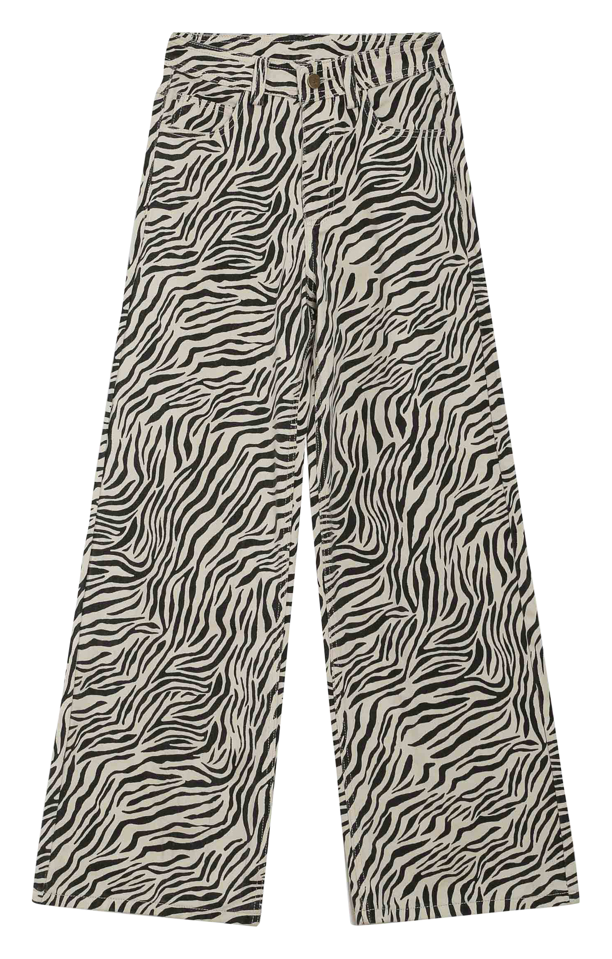 Jena baggy taille haute imprimé zèbre GRACE ET MILA Blanc