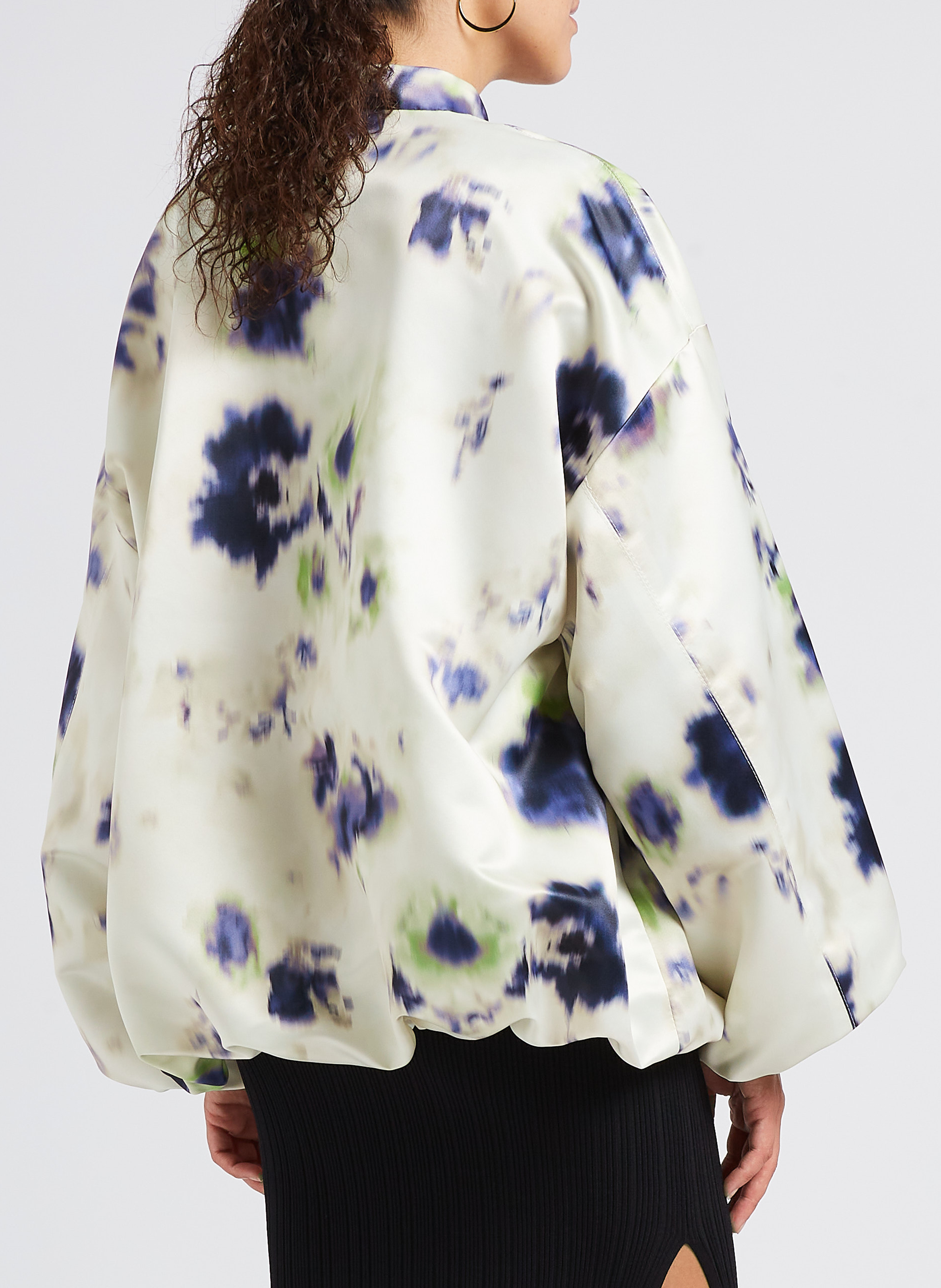 Blouson mit Rundhalskragen und Print IMPERIAL Weiss