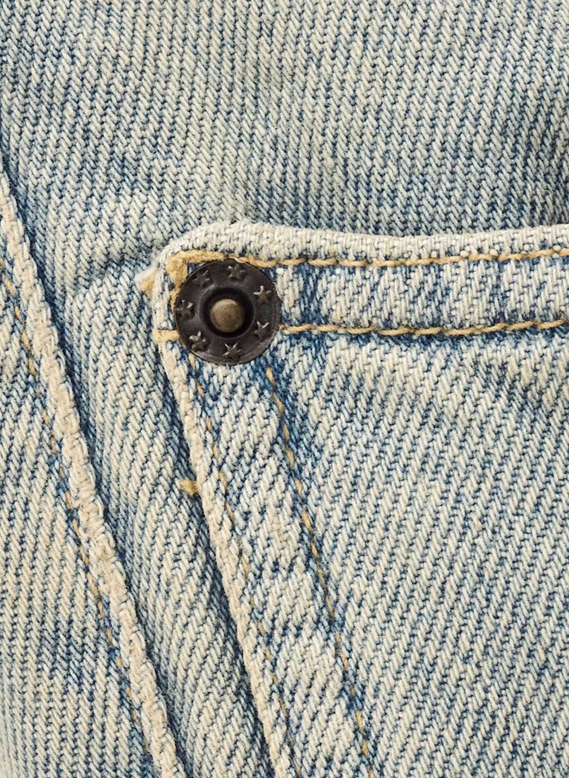 Jean droit taille basse en coton BA&SH Bleu